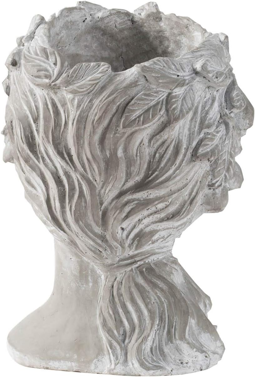 A & B Home Maceta de busto largo para mujer, decoración de interiores y exteriores, maceta de cemento para plantas y flores, florero de escultura de