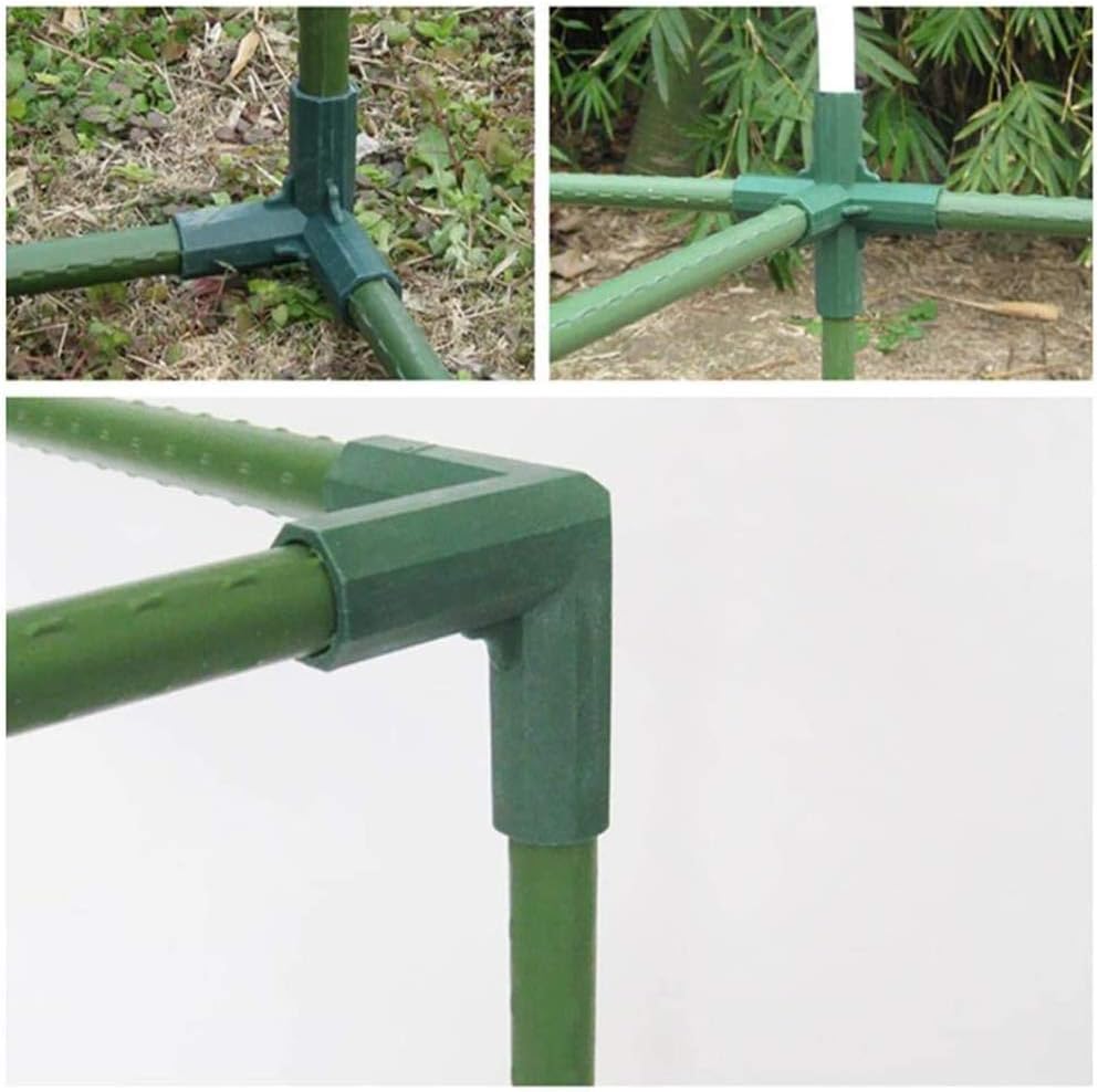25 conectores de marco de invernadero de 0.63 pulgadas, accesorios de PVC para edificios, tubo de esquina de 3 vías y 4 vías, clips giratorios para