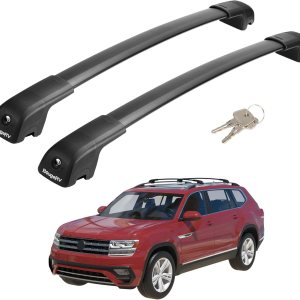 BougeRV Barras transversales para portaequipajes compatibles con Volkswagen VW Atlas 2017-2024 con bloqueo antirrobo, barras transversales de BougeRV Barras transversales para portaequipajes compatibles con Volkswagen VW Atlas 2017-2024 con bloqueo antirrobo, barras transversales de