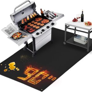 TOHONFOO Alfombrilla extragrande de 90 x 48 pulgadas para parrilla al aire libre  Tapetes para parrilla al aire libre para proteger la terraza, TOHONFOO Alfombrilla extragrande de 90 x 48 pulgadas para parrilla al aire libre  Tapetes para parrilla al aire libre para proteger la terraza,