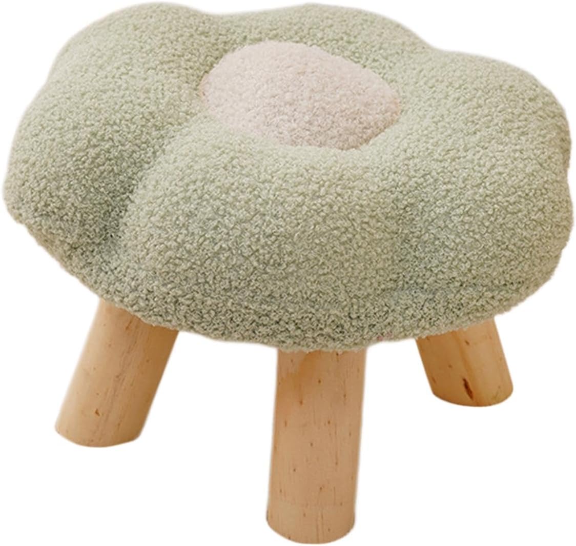 Taburete de sofá otomano con forma de flor cambiante, suave y multifuncional, taburete de pie pequeño para apartamento, mesita de noche, sala de