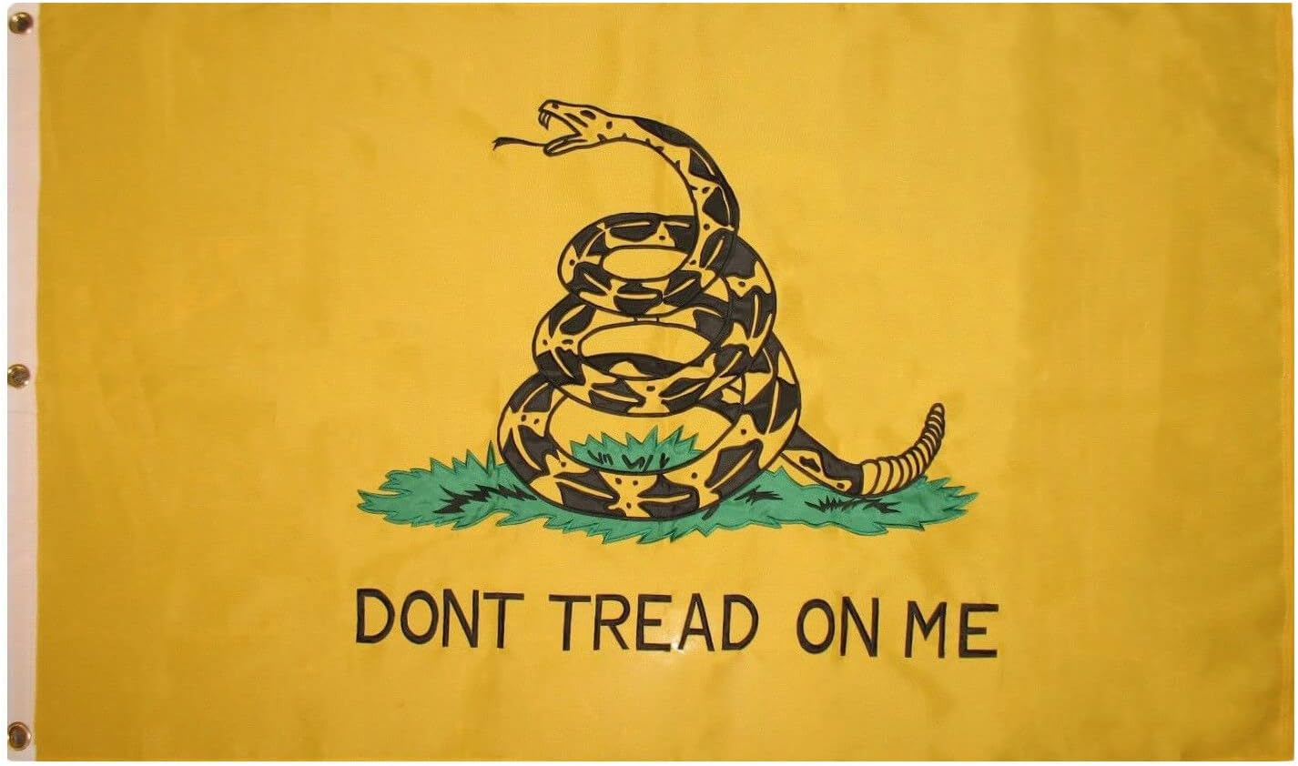 Premium 3×5 Embroidered Gadsden Don’t Tread On Me 600D Nylon Flag 3’x5′