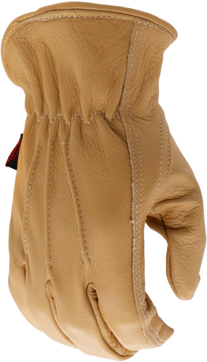 BOSS Men’s AquaArmor Durable Cowhide Leather Work Gloves