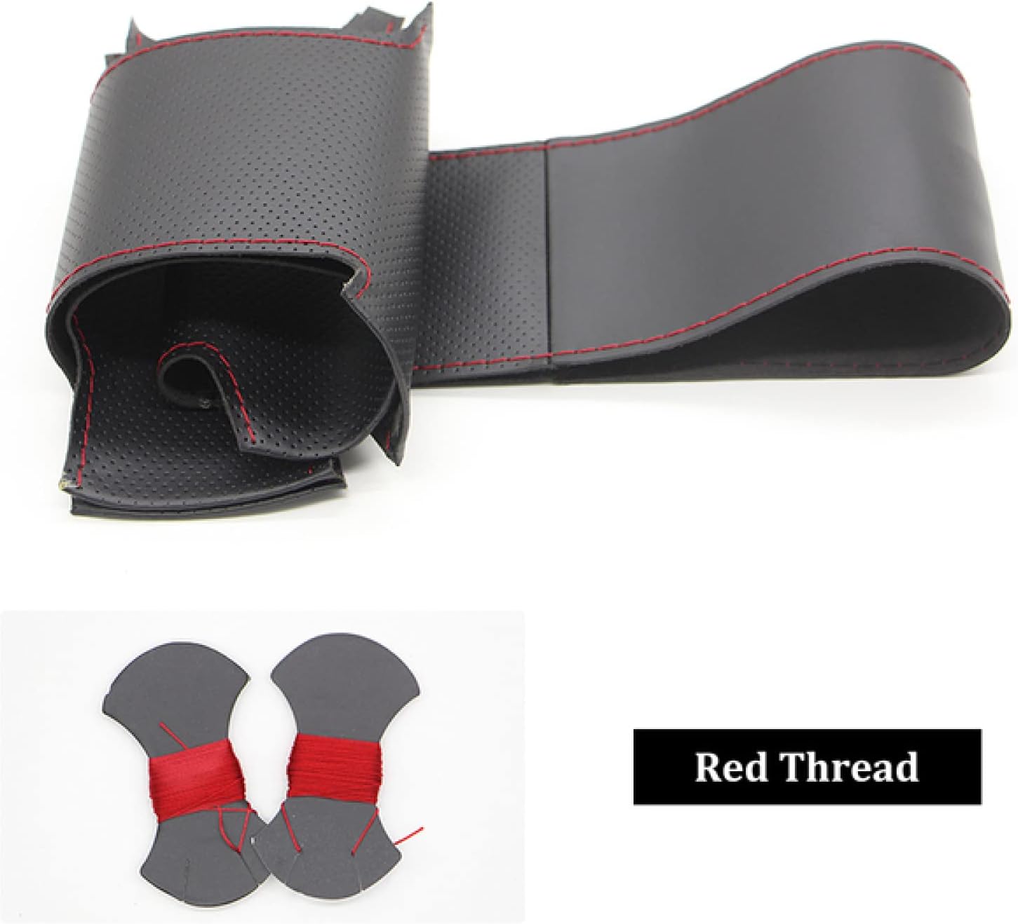 Funda de cuero negro cosida a mano para volante de automóvil, para Mazda 3 para Axela 2017 2018 2019 para Mazda 6 para Atenza 2017-2019 CX-3 CX-9