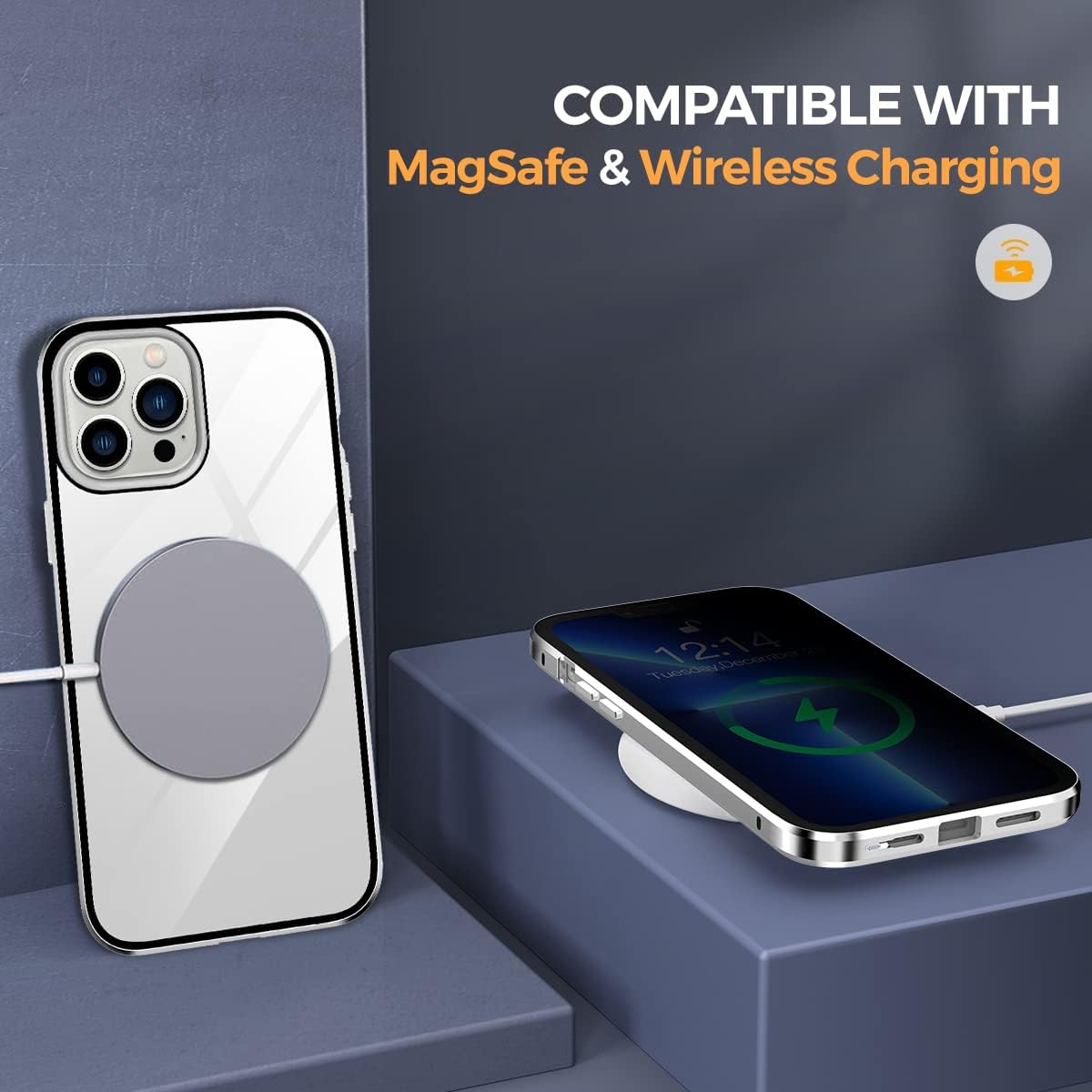 Funda magnética para iPhone 14 Pro Max, 100 % sensibilidad de pantalla, protector de pantalla antimiradas, doble cara 9H, vidrio 9H, privacidad para
