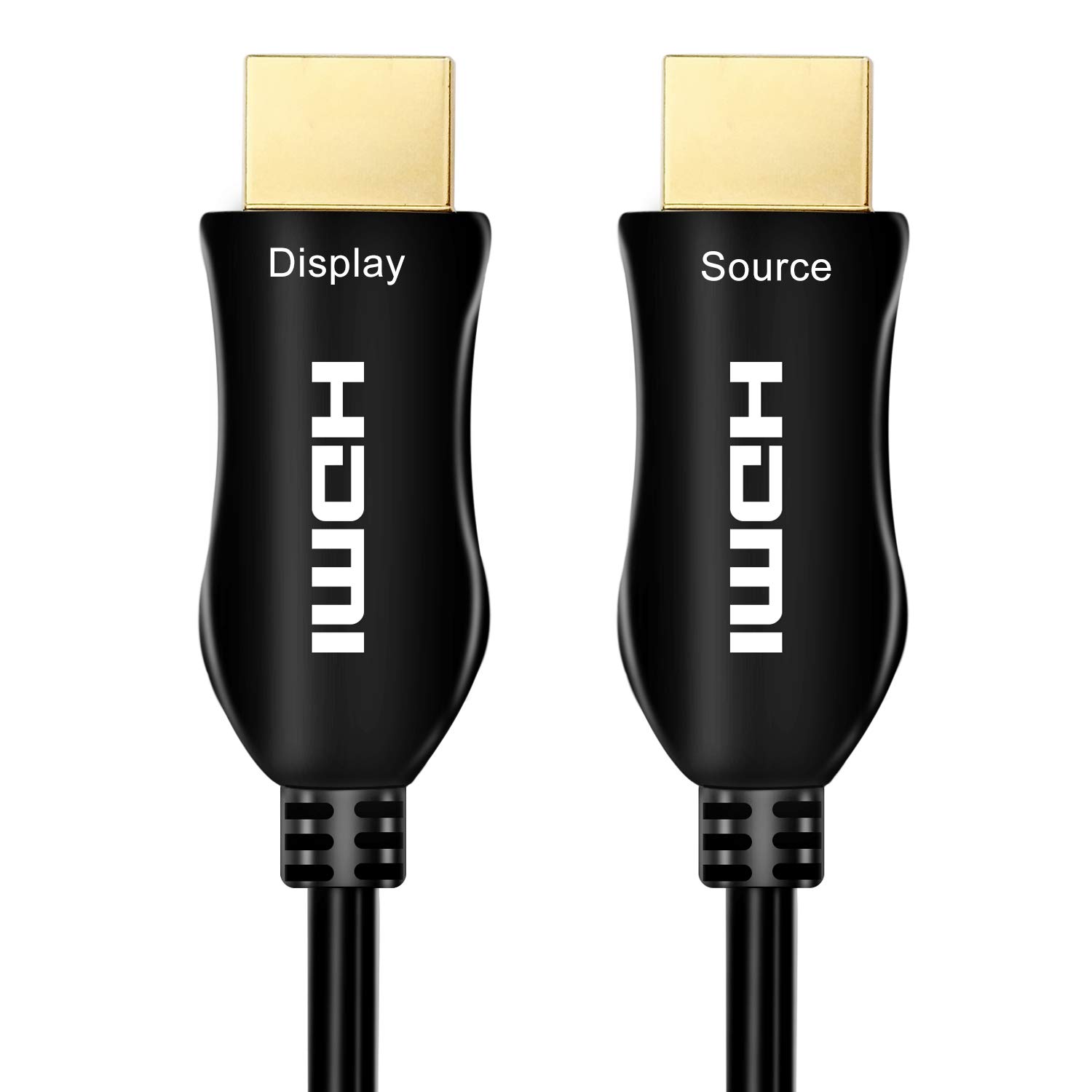 Cable HDMI 4K HDR de 3 a 300 pies .914 a 91.44 metros, 144 Hz de alta velocidad Ultra HD, HDMI 2.0 18 Gbps, Fiber Optic HDMI Cable HDMI Negro