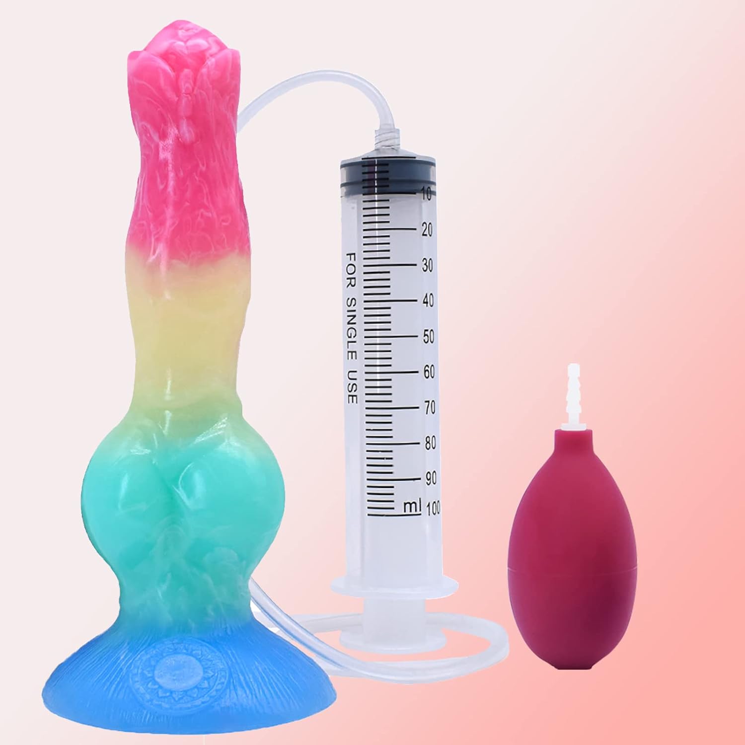 Consolador de perro con nudo chorro, realista, suave, eyaculador, lobo, arco iris, animal, ventosa, juguetes sexuales gay, juguetes sexuales para