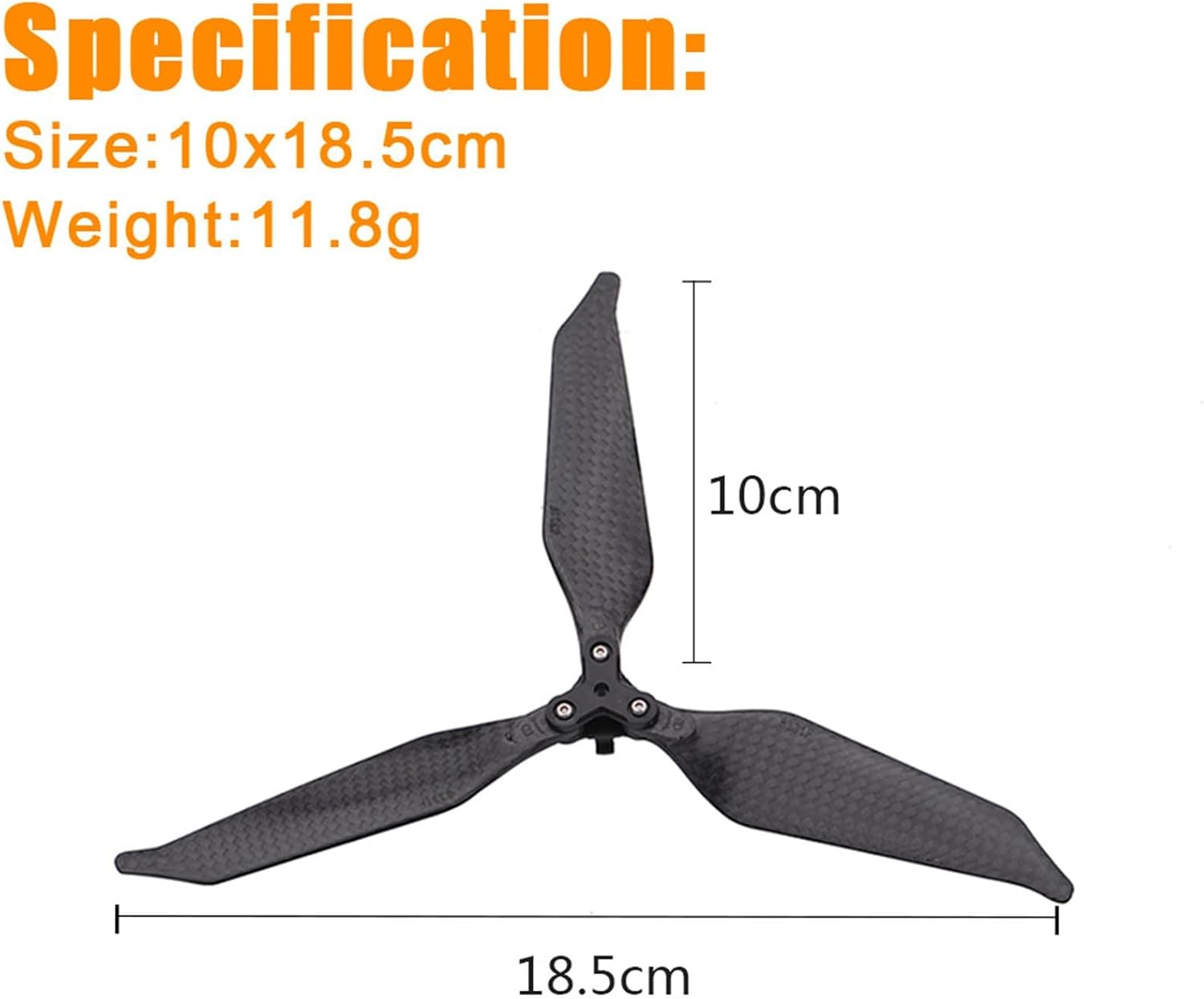 2 pares de hélices avanzadas de fibra completa de bajo ruido, 3 adecuadas para DJI Mavic Pro Drone Drone Frame 250 (gris, talla única)