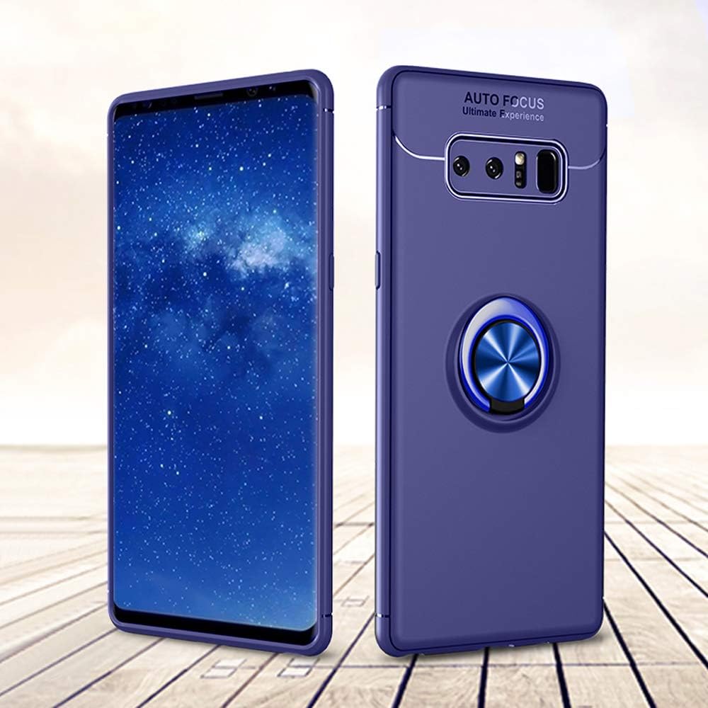 Asuwish Funda de teléfono para Samsung Galaxy Note 8 y protector de pantalla de vidrio templado, soporte de anillo, accesorios de celda de silicona
