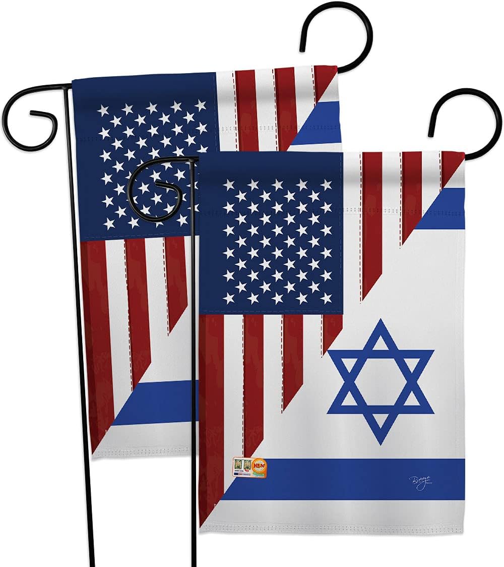 Bandera estadounidense Israelí Bandera de Israel, 2 piezas de pancartas de pared para habitación, patio, césped, jardín, tapiz interior al aire