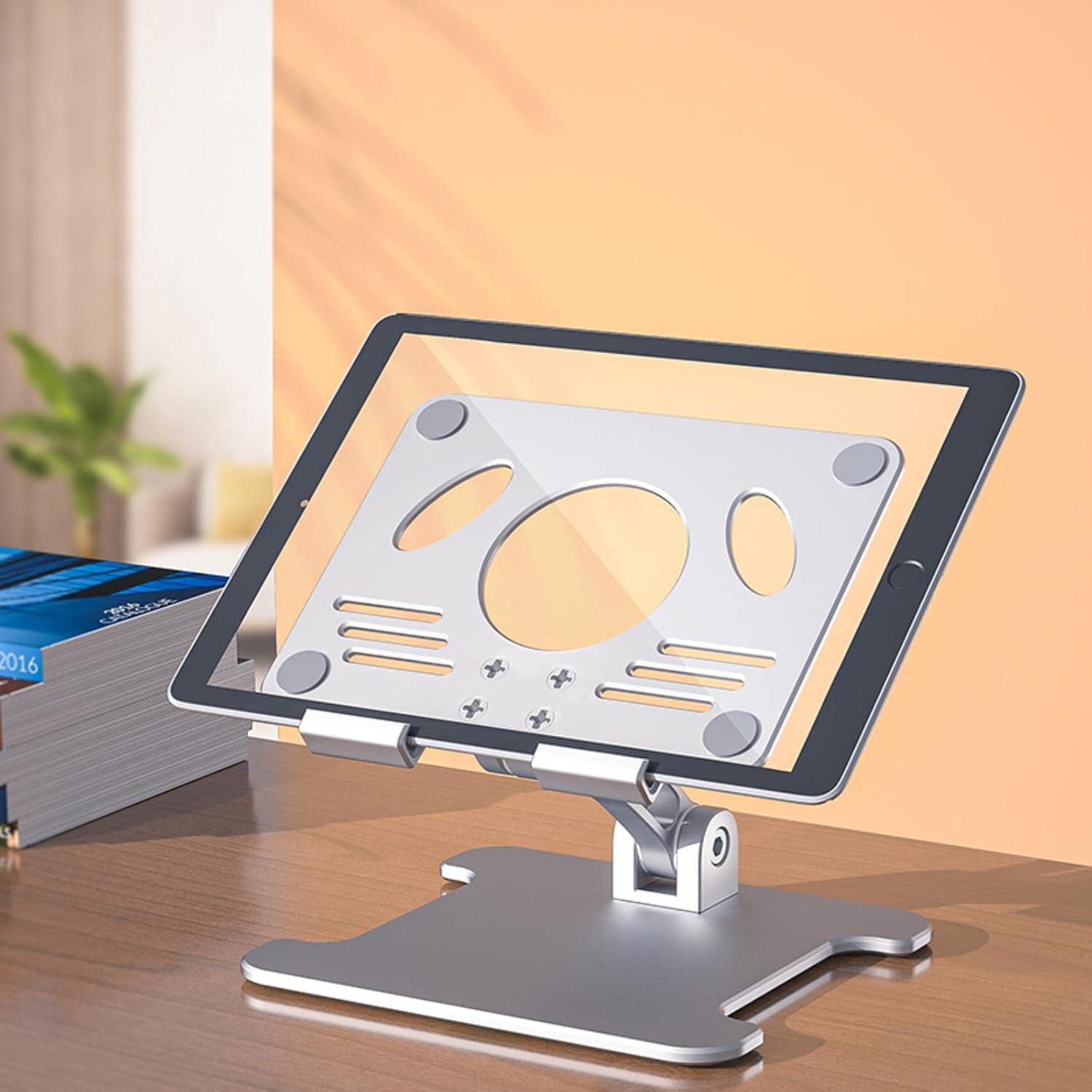 Soporte ajustable para laptop de aleación de aluminio + silicona plegable con ventilador de refrigeración, soporte para portátil de calor, base para