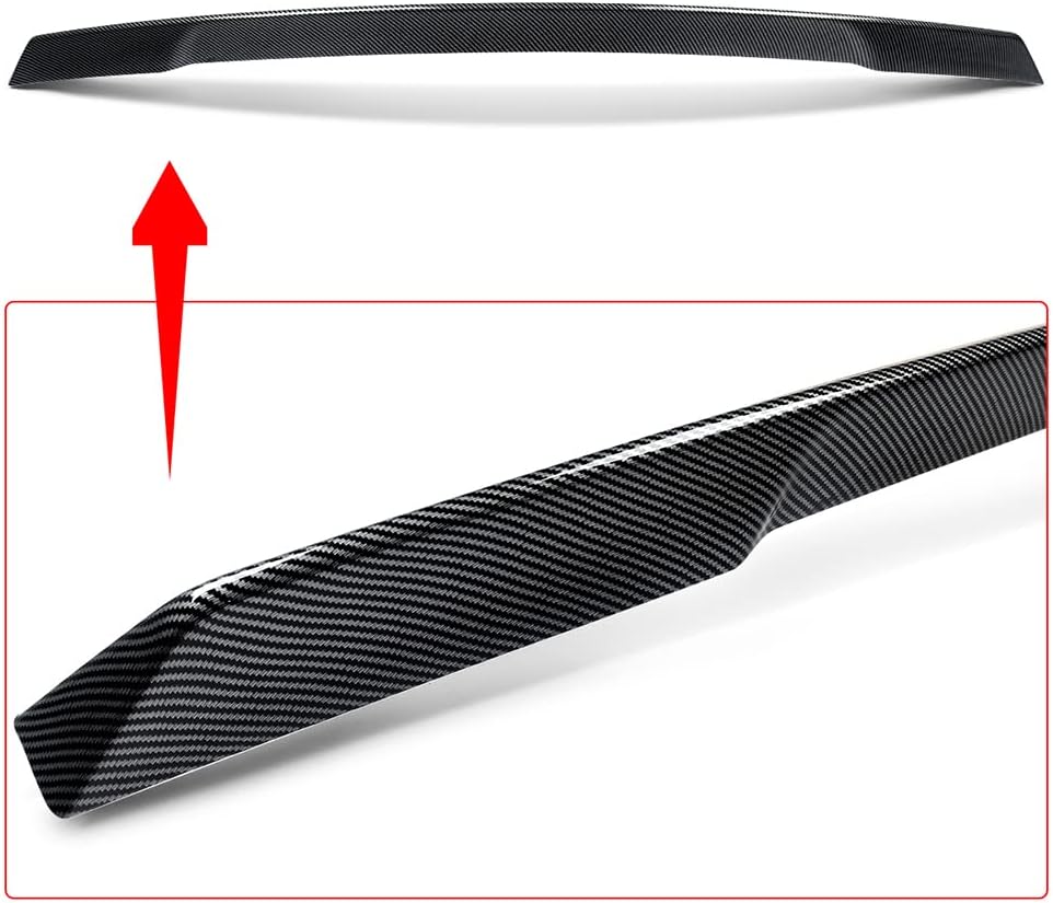 MIC Alerón de ala media para portón trasero compatible con Grand Cherokee 2013-2020 (estilo de fibra de carbono-medio)