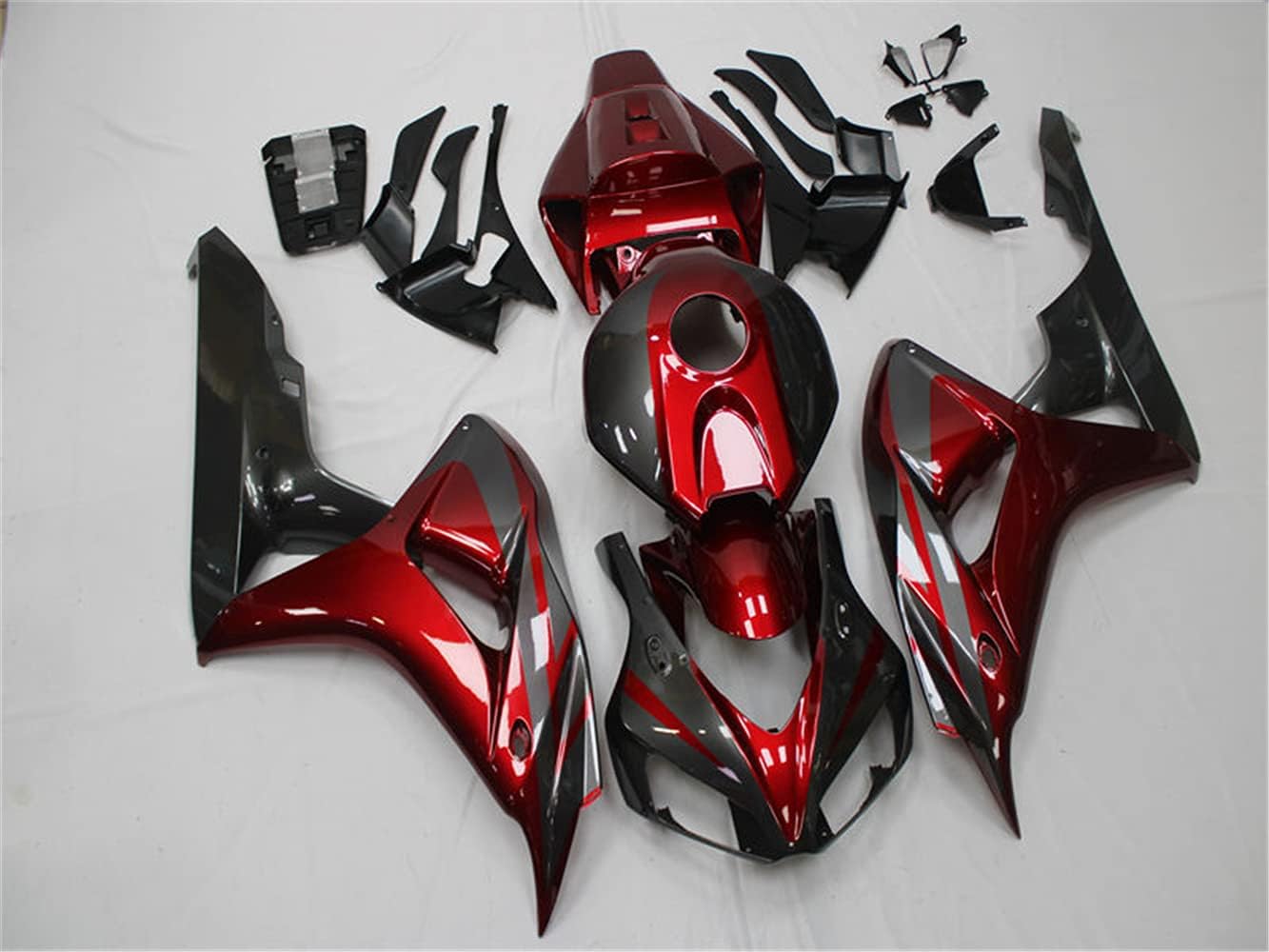 NT Rojo Mate Negro Carenado Ajuste Para Honda 2006 2007 CBR1000RR CBR 1000RR Molde de Inyección ABS Plásticos Aftermarket Carrocería Carrocería 06