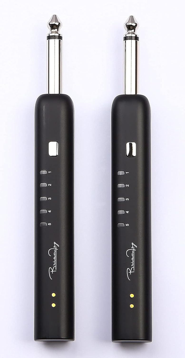 BrianFay Sistema de instrumentos inalámbricos, funda de carga recargable que puede durar 30 horas, receptor transmisor de banda UHF para