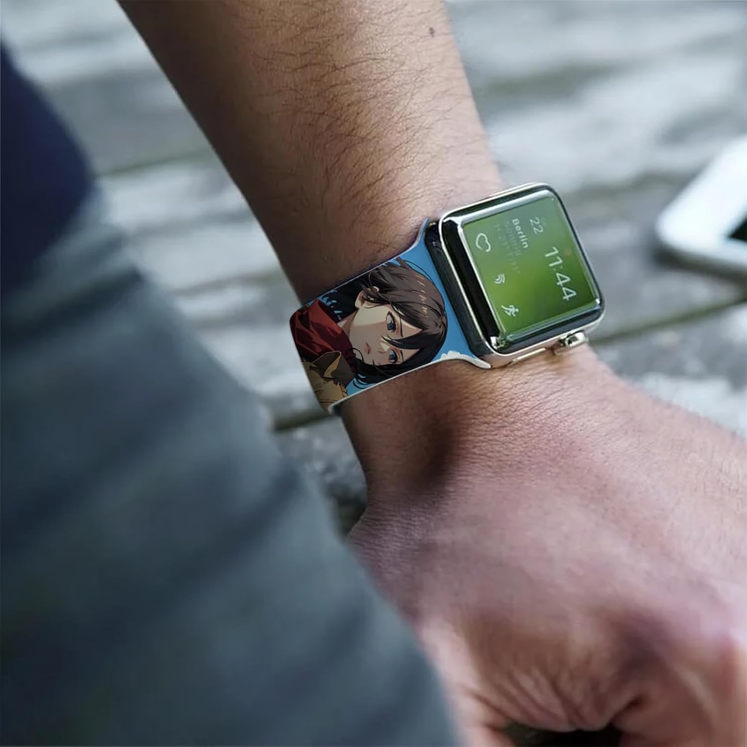 Correa de anime compatible con Apple Watch Band de 1.496 pulgadas1.575 pulgadas1.614 pulgadas1.654 pulgadas1.732 pulgadas1.772 pulgadas, bandas