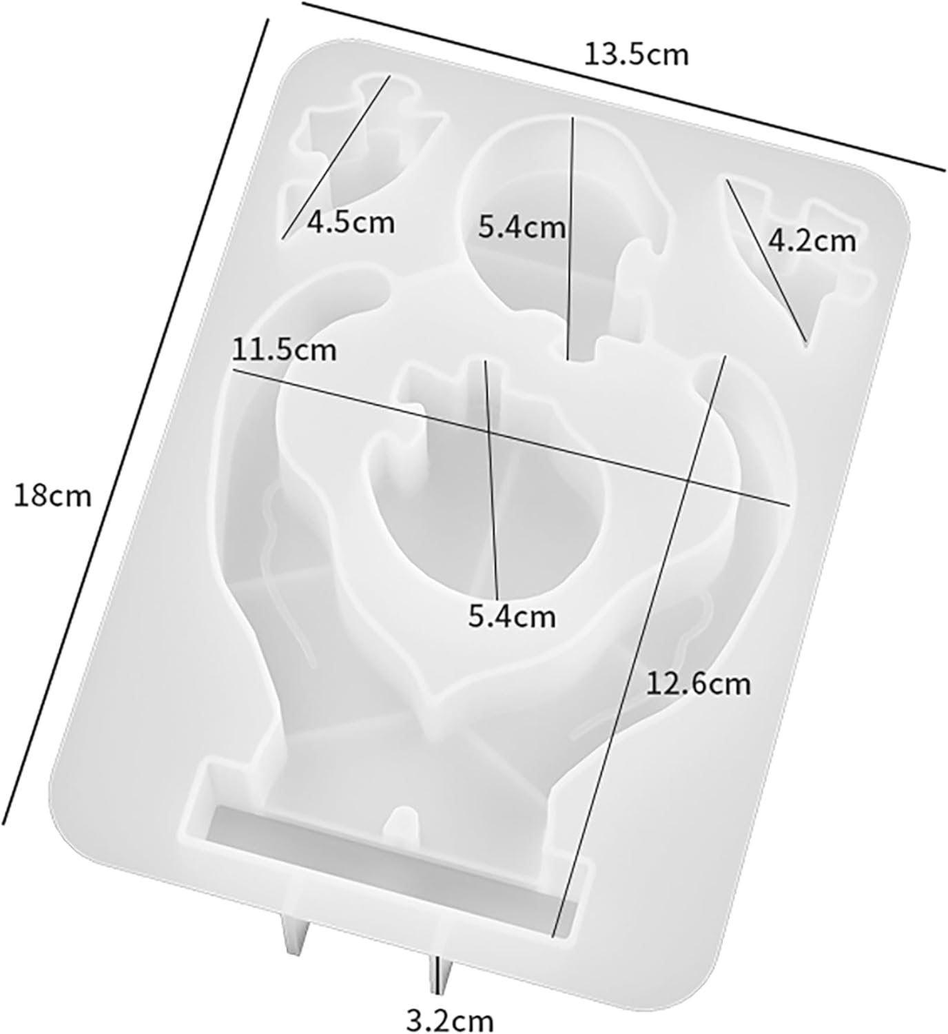 Molde de resina de corazón, molde de mano, molde de silicona hecho a mano para hacer velas de resina, suministros de manualidades, molde 3D, molde