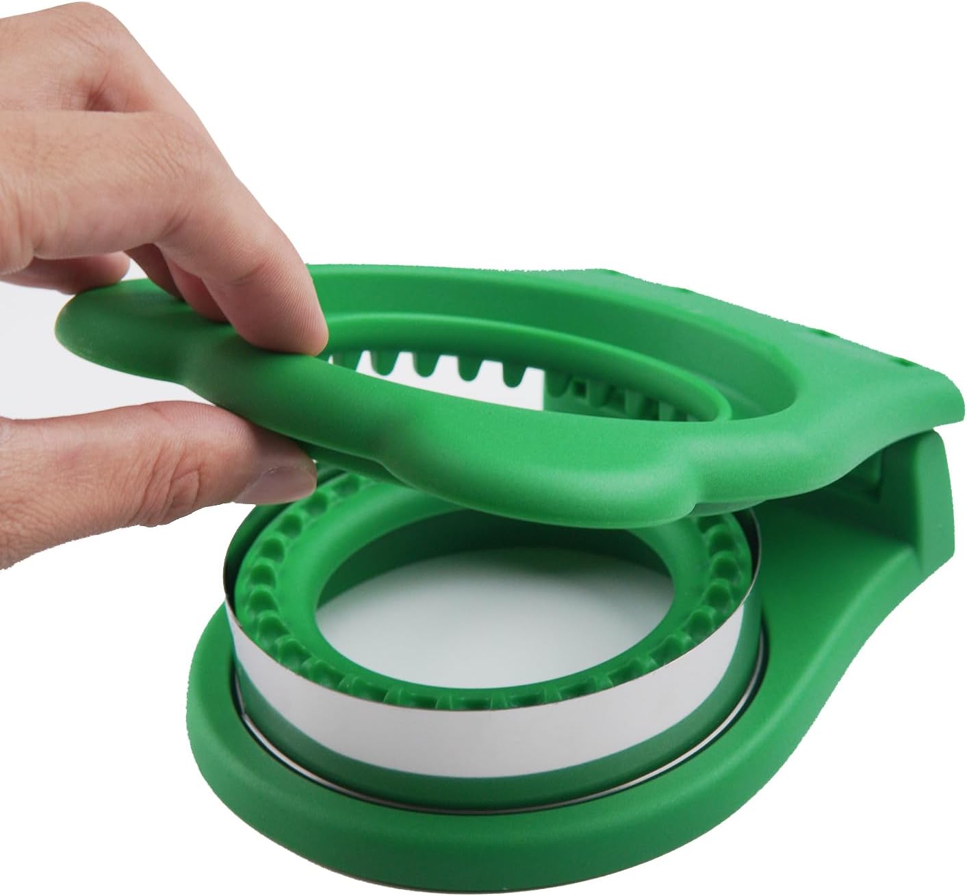 Cortador de sándwich verde  perfecto para sándwiches, galletas y creaciones de bricolaje, cortador y sellador de sándwiches, desoxidante de pan sin