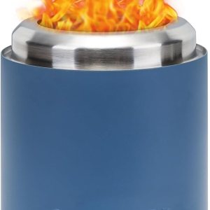 Chimenea portátil de mesa 8 “x 5.5” Mini estufa de acero inoxidable para exteriores con soporte, hoguera de mesa de bajo consumo de humo alimentado Chimenea portátil de mesa 8 “x 5.5” Mini estufa de acero inoxidable para exteriores con soporte, hoguera de mesa de bajo consumo de humo alimentado