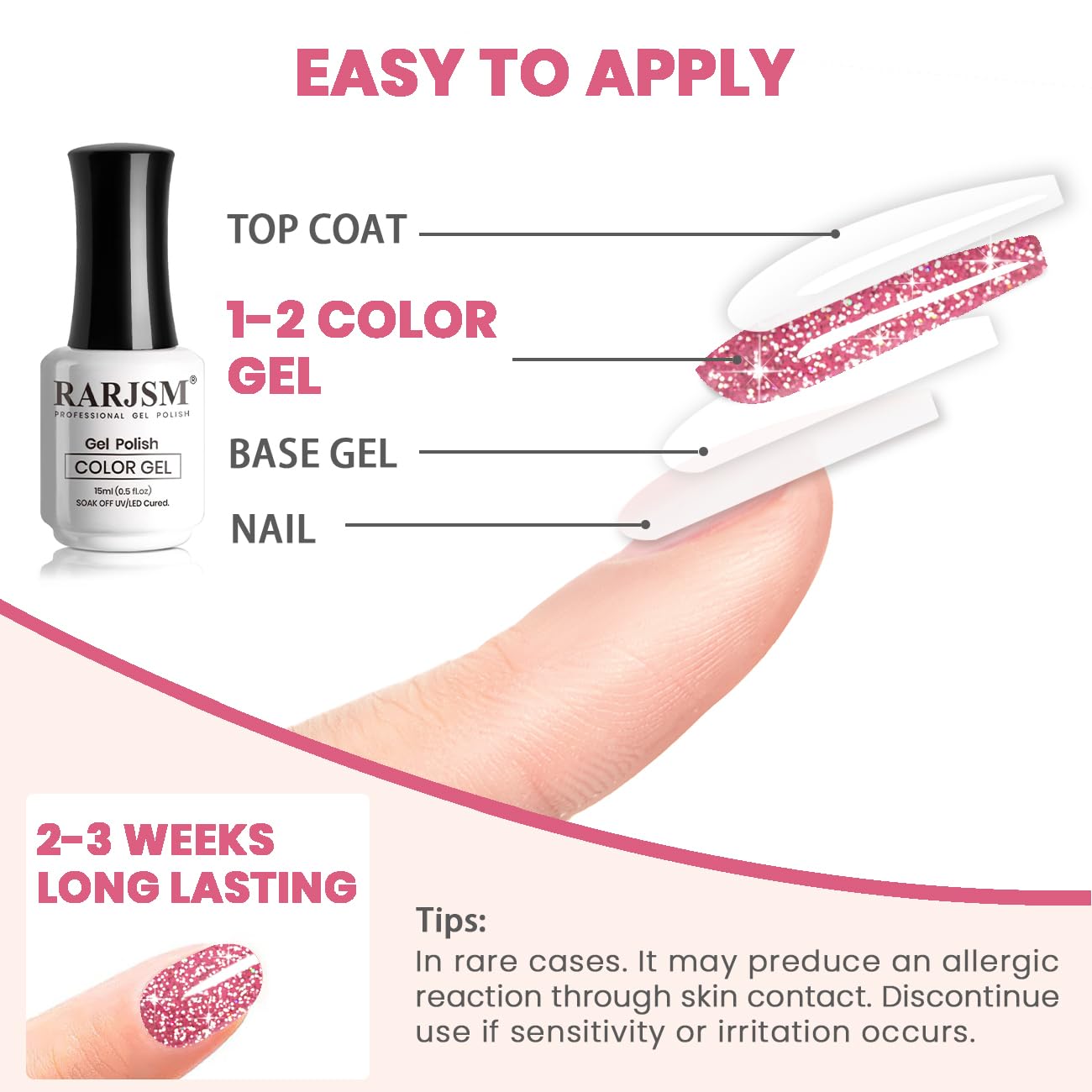 RARJSM Esmalte de uñas de gel con purpurina reflectante nude rosa rosa traslúcido, brillo de diamante, arco iris, plateado, pigmentos brillantes,