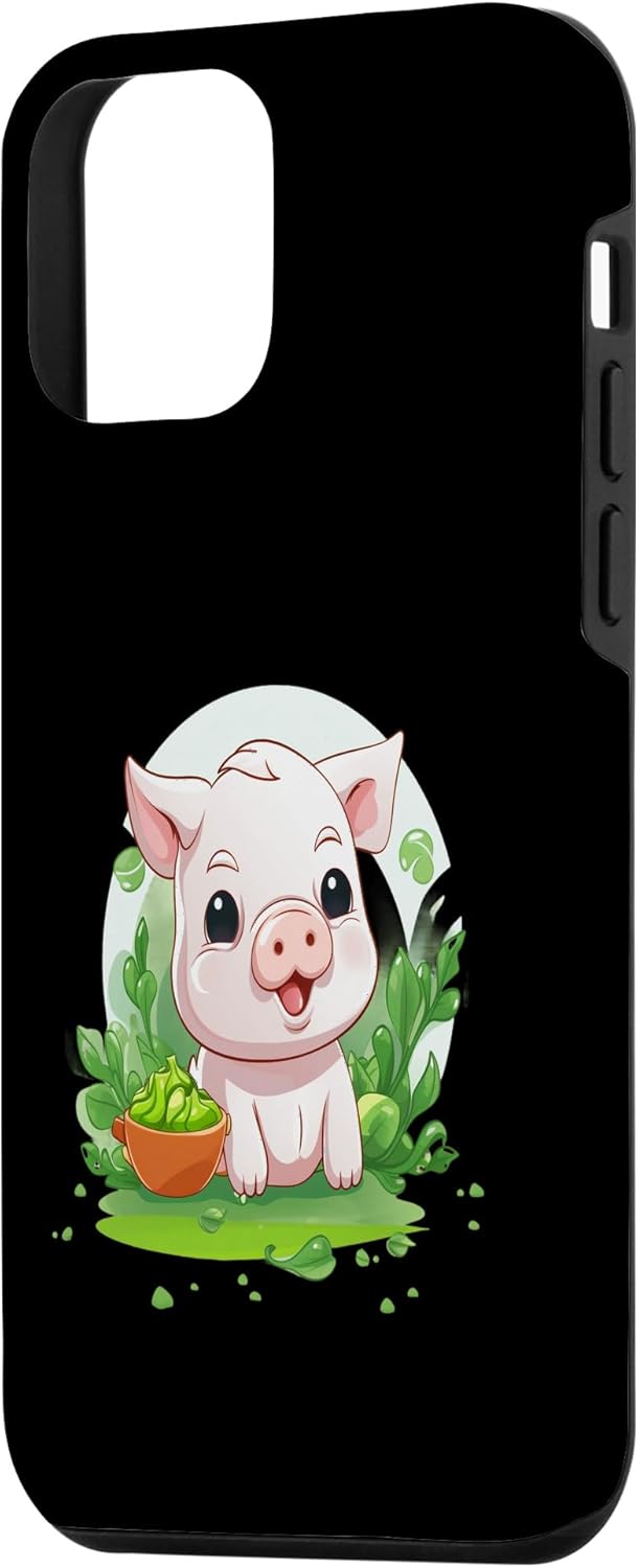 iPhone 12 mini cute little pig Idea Creative Inspiration Graphic Design Art Case