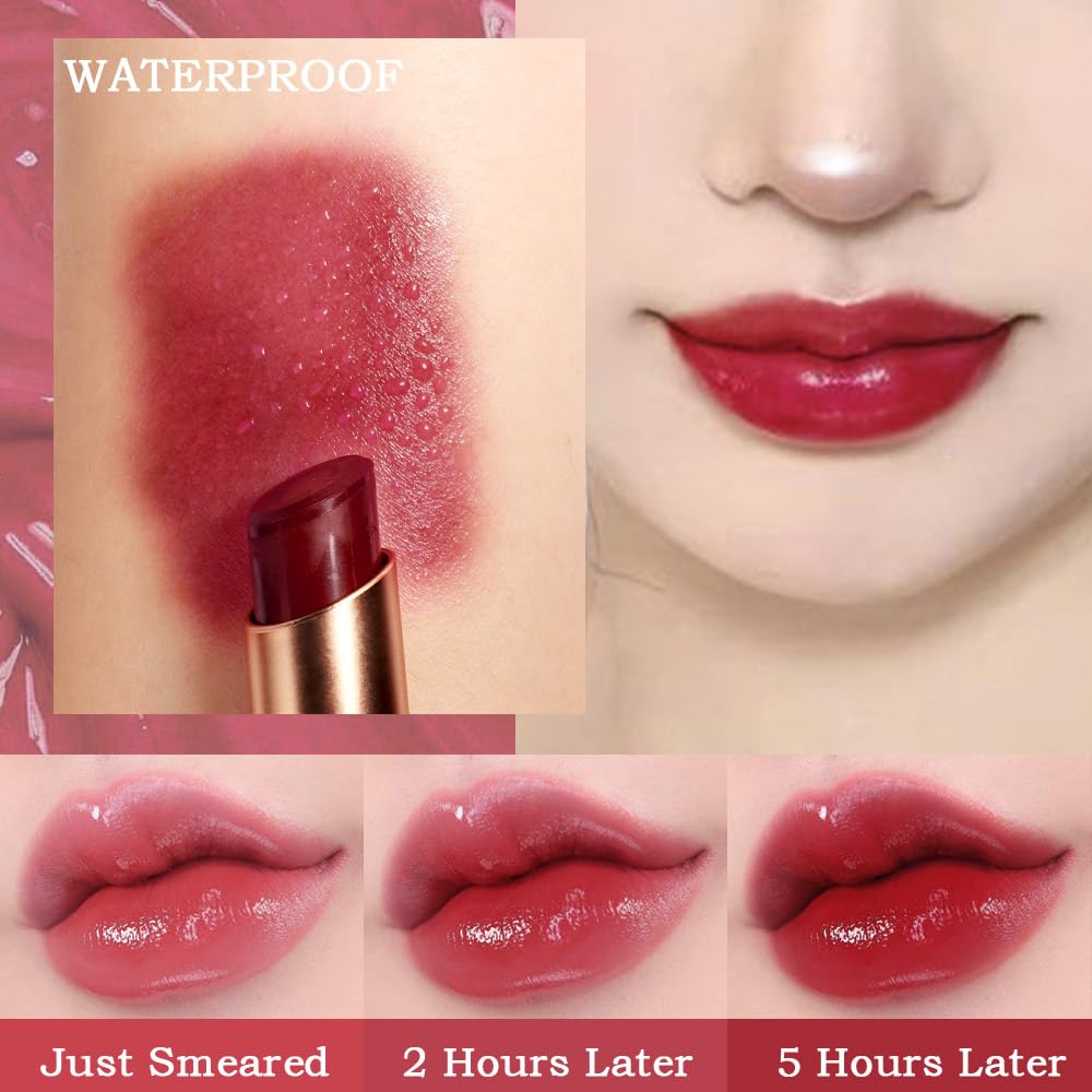 BINGBRUSH Juego de 2 lápices labiales que cambian de color, tamaño Queen, de larga duración, hidratante, bálsamo labial, brillo de labios, tinte de