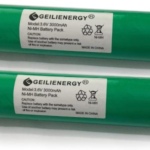 GEILIENERGY Batería Ni-MH de 3.6 V 3000 mAh (2 unidades) compatible con Streamlight Stinger 75375 75175 LED HP, XT, DS, PolyStinger, Pelican M9, GEILIENERGY Batería Ni-MH de 3.6 V 3000 mAh (2 unidades) compatible con Streamlight Stinger 75375 75175 LED HP, XT, DS, PolyStinger, Pelican M9,