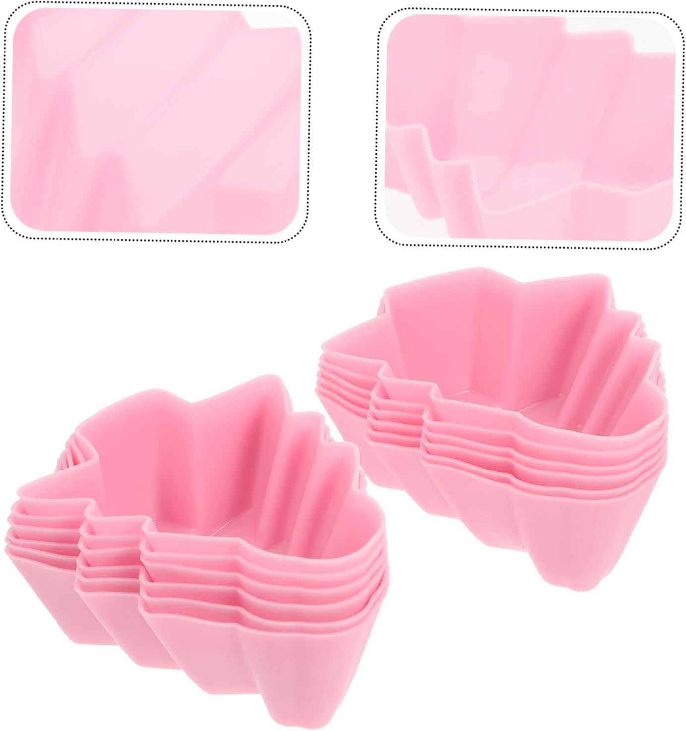Abaodam 36 Pcs Cake Mold Jelly Mold Cake Making Mold Sugar Molds Non-stick Mold Muffin Cup Ballet Cake Topper Baking Mold Bakery Mold Potato Chip