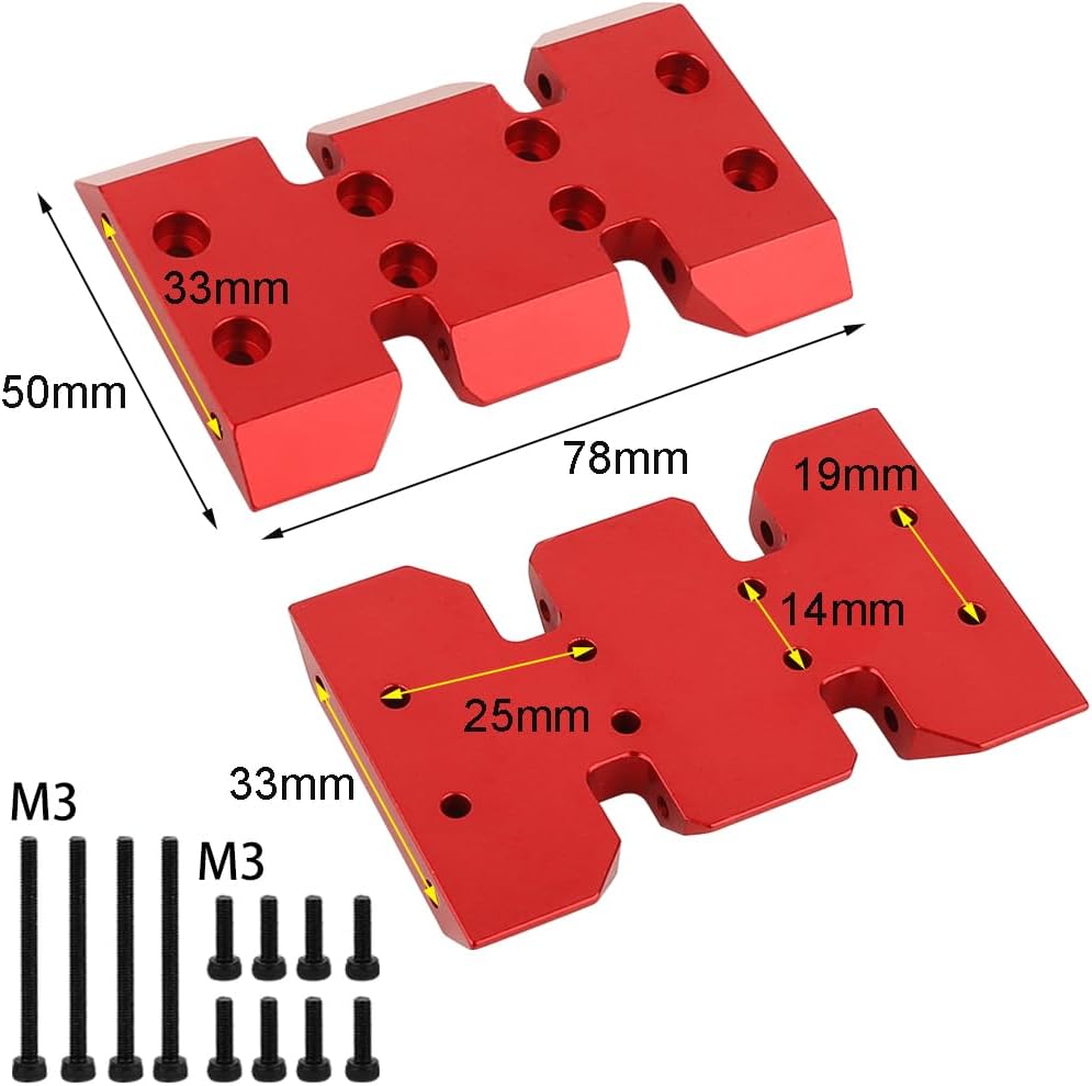 ZXYRC Placa de deslizamiento de caja de engranajes de transmisión de metal inferior de aluminio para 110 RC Crawler LCG Axial SCX10 I II III Capra