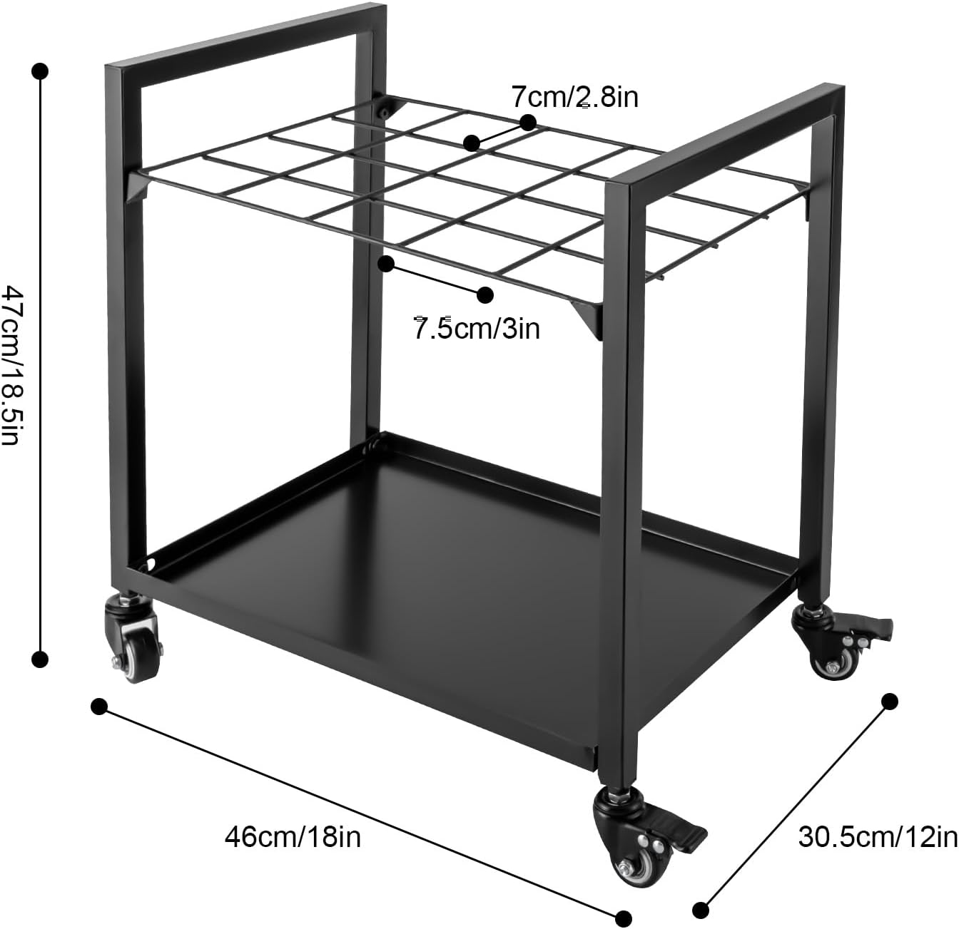 Blueprint – Soporte para archivos en rollo  20 ranuras, carrito de almacenamiento de planos de metal con ruedas, soporte para archivos de rollo para