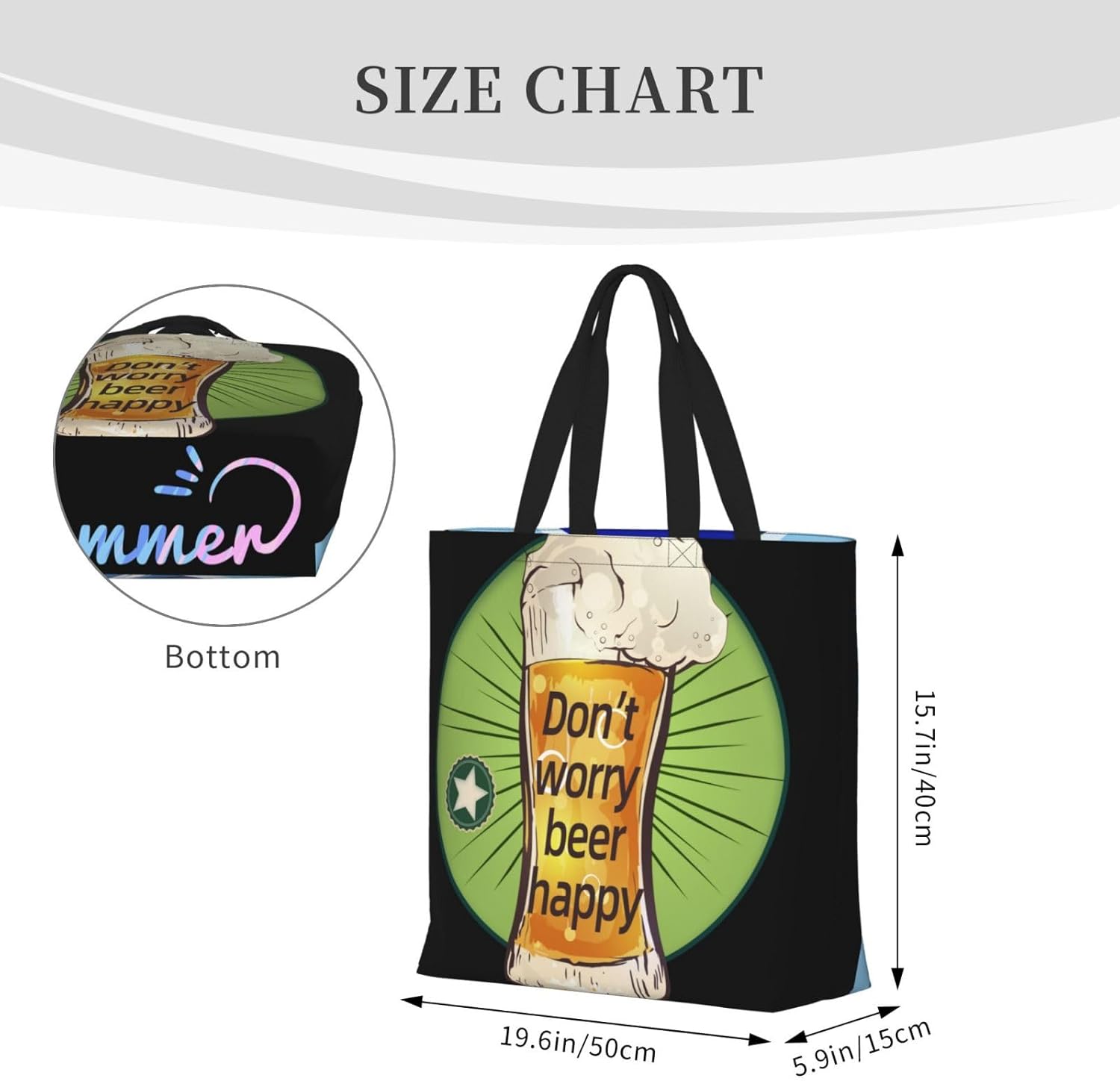 Bolsas de mano personalizadas, bolsa de compras, bolsas de hombro reutilizables personalizadas con tu logotipo, texto, foto de impresión de 3 lados,