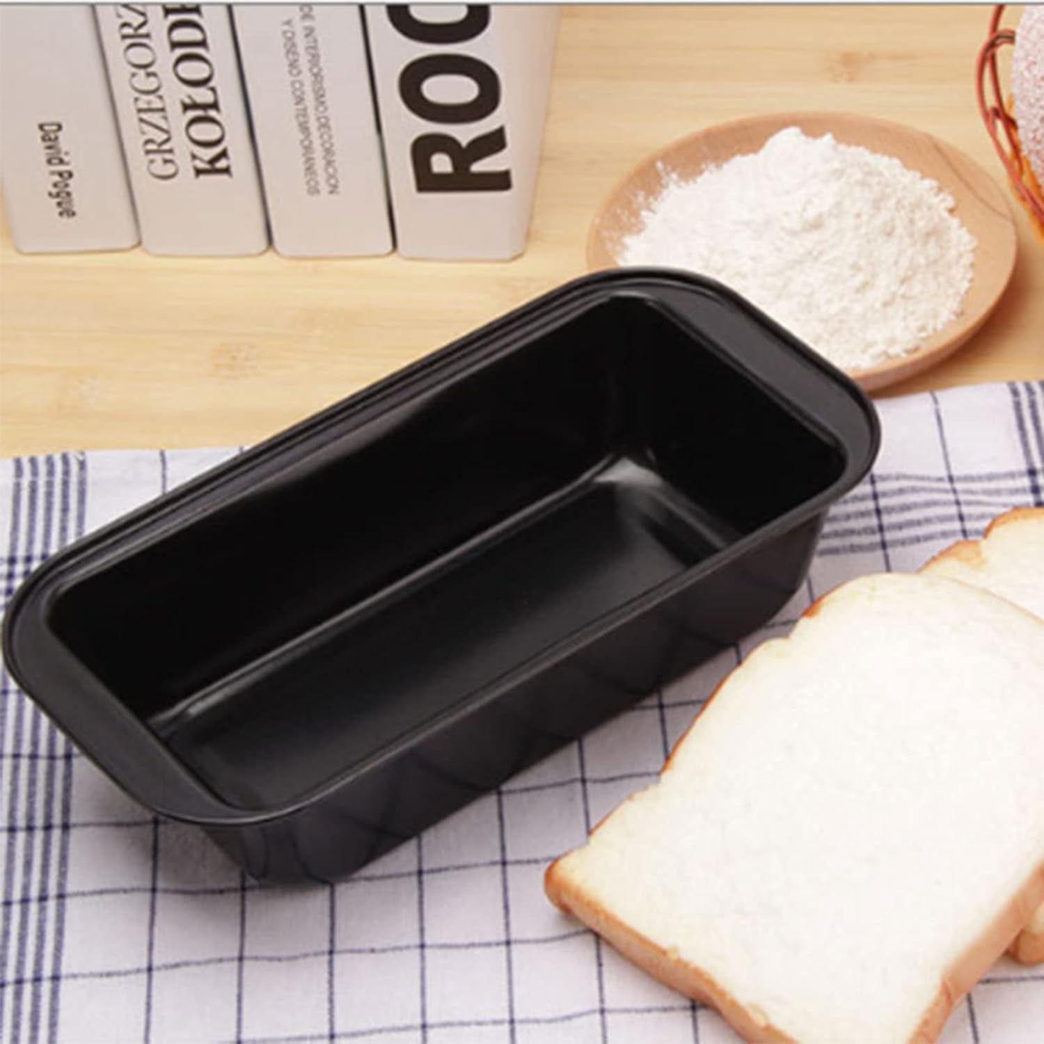 Deosdum 3 moldes de pan de acero al carbono para hornear, antiadherente, de fácil liberación, rectangular, pan para pastel de carne, pan de plátano,