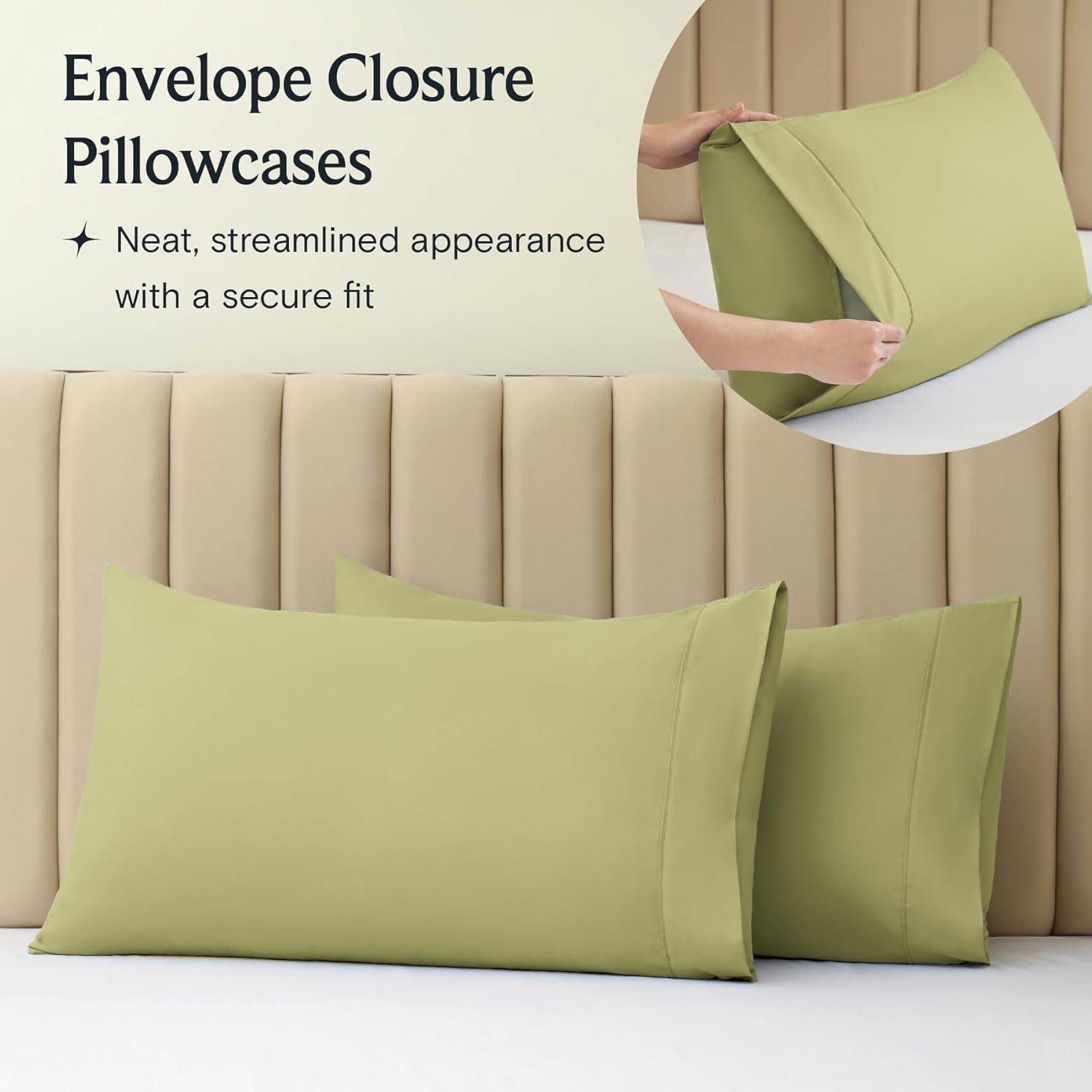 LuxClub – Juego de 4 sábanas de cama con bolsillos profundos de 18″, respetuosas con el medio ambiente, sin arrugas, lavables a máquina, suaves y