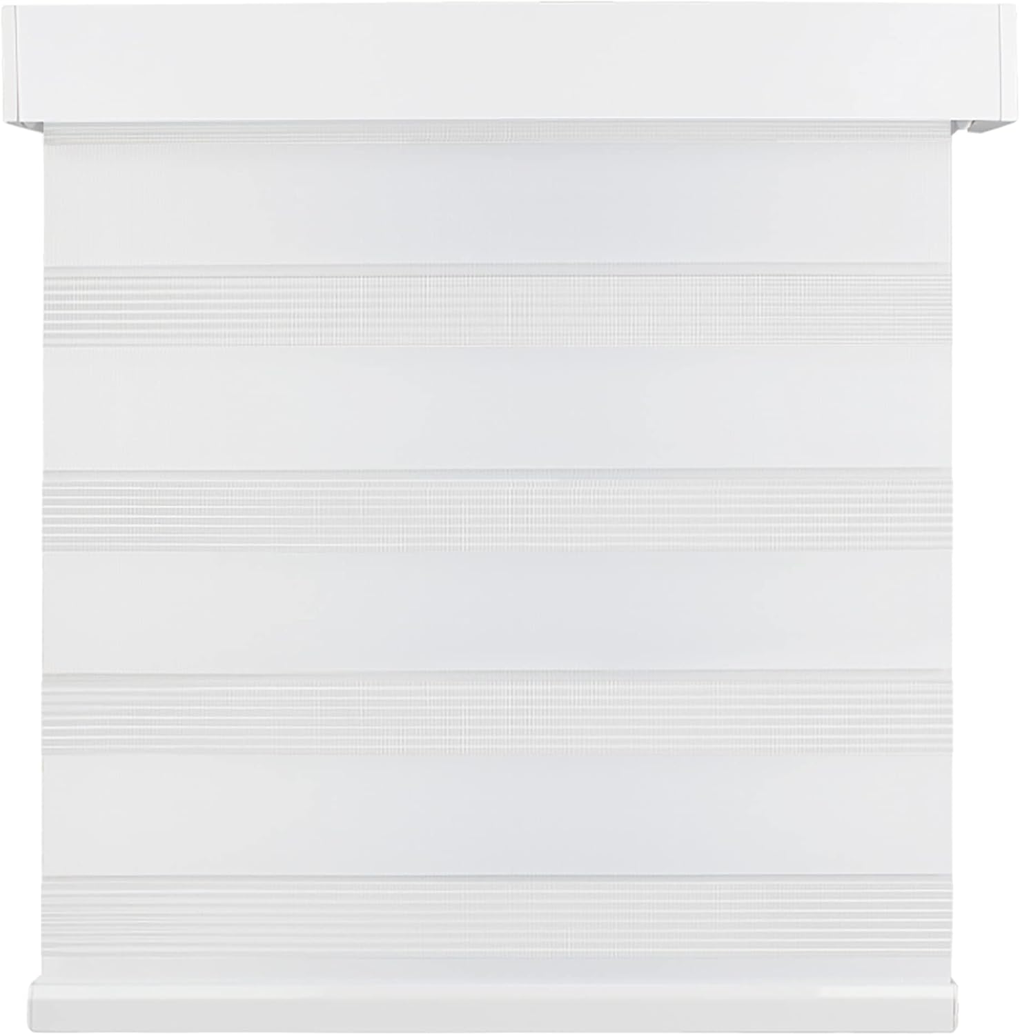 ARLO – Persianas enrollables sin cordones estilo cebra, 22 pulgadas de ancho x 60 pulgadas de alto, filtro de luz, blanco simple, persianas
