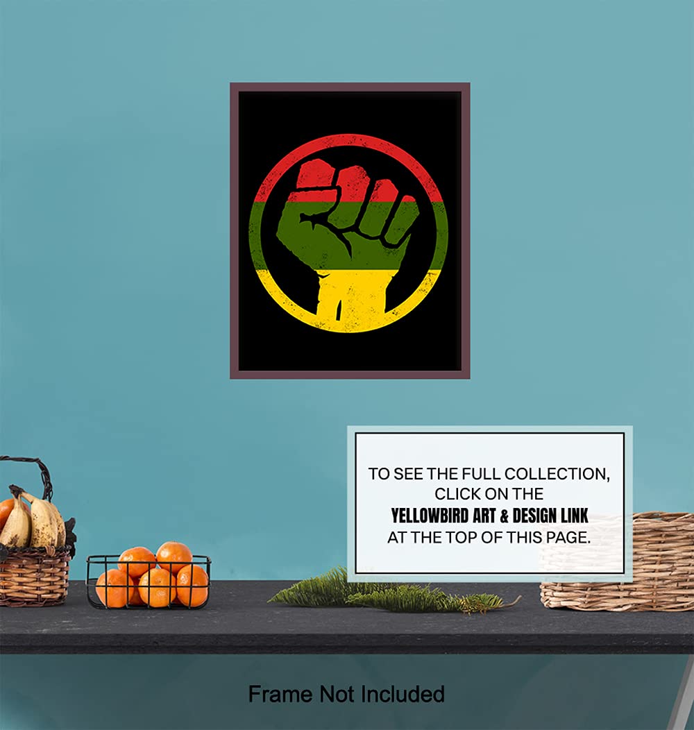 Black Art – African American Wall Art – Black Power – Black Lives Matter Sign – Afro American Flag – Civil Rights Room Decor, Home Decorations –