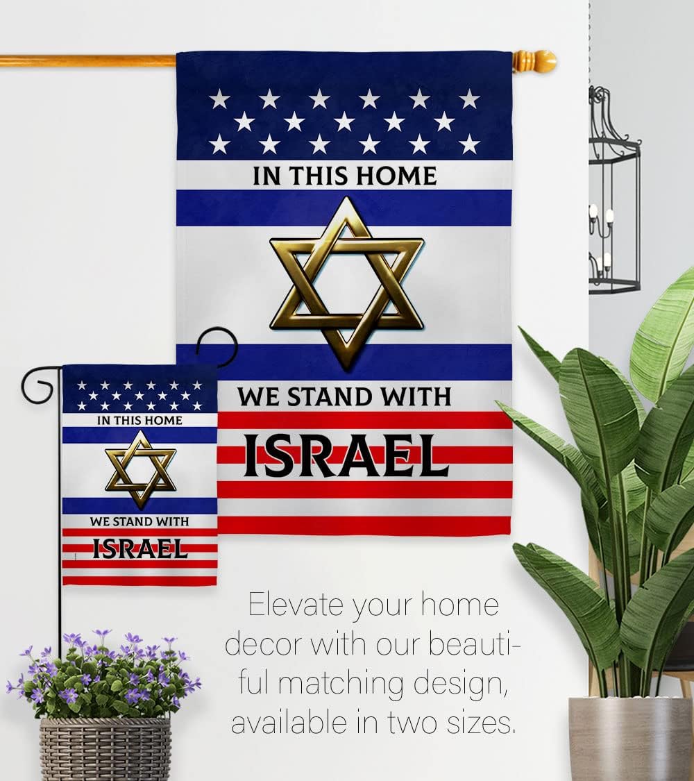 We Stand with Israel Flag – Juego de clavijas de madera para decoración del hogar, pancarta, poste para habitación, pequeño para colgar en