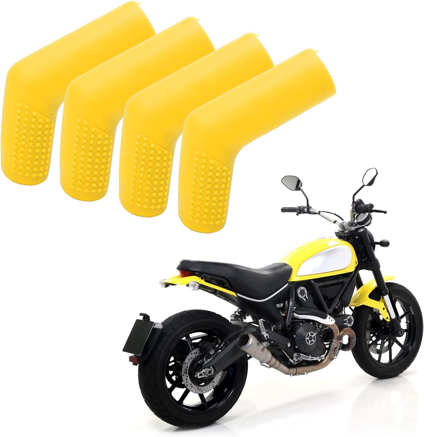 KIMISS Protector de zapatos de palanca de cambios de motocicleta, 4 unidades, protector de zapatos de goma antideslizante universal para