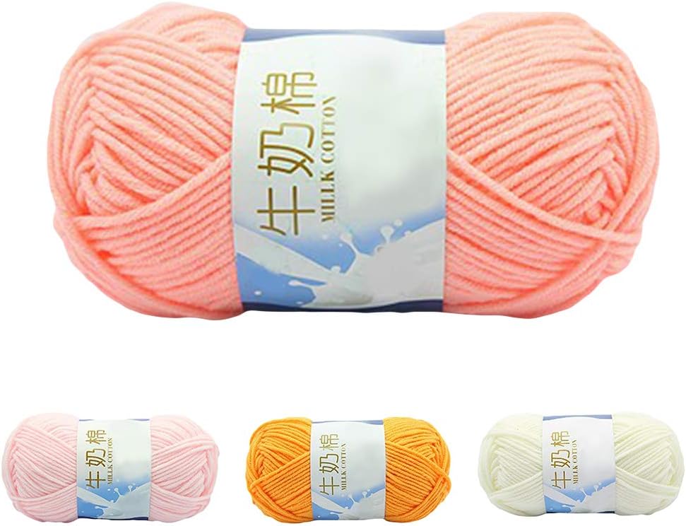 1.76 oz Mezcla de Algodón Crochet Tejer Ropa de Bebé Bufanda Sombrero Suéter Hilo de Lana Educación Juguete Almohada Negro