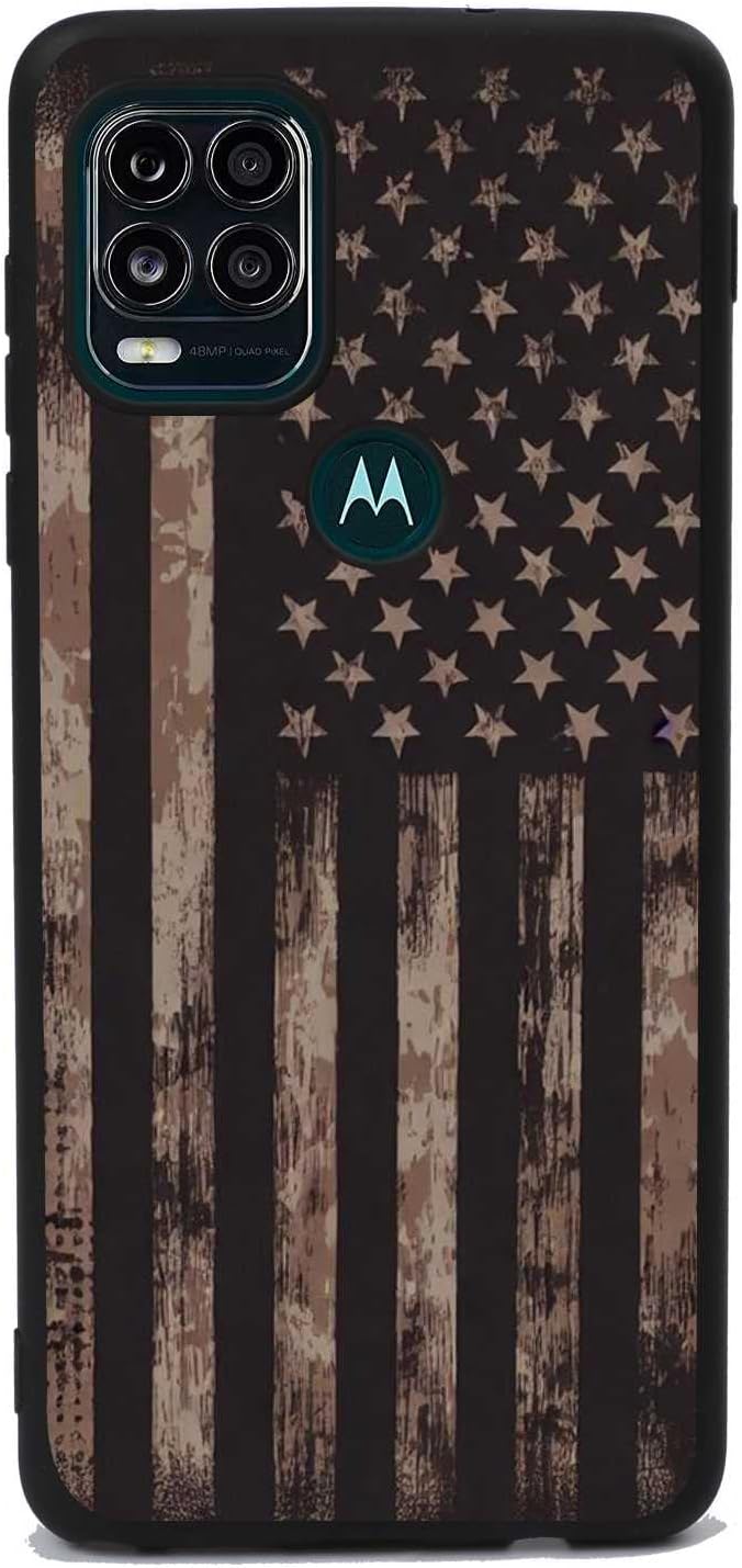 Compatible con Motorola Moto G Stylus 5G Flag Case, Retro USA Flag Soldier Veteran Vintage Graphic para Moto Case Hombres Mujeres Elegante funda de