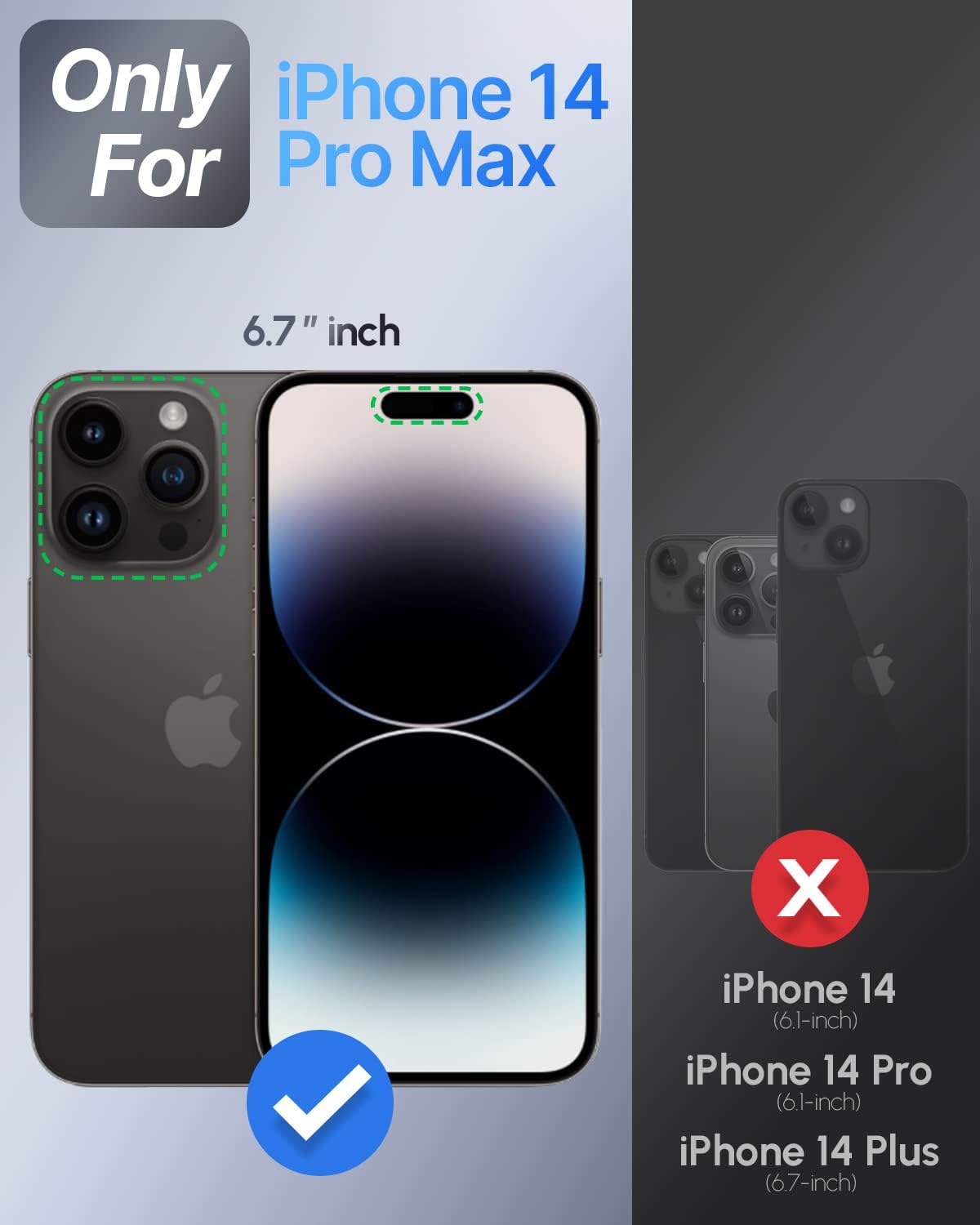 Shields Up Funda para iPhone 14 Pro Max con soporte compatible con MagSafe Funda magnética para teléfono con cubierta de cámara incorporada, funda