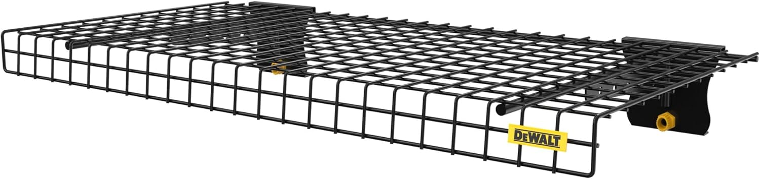 DEWALT Estante de alambre, 24 pulgadas, capacidad de 35 libras, se monta en riel de metal, compatible con el sistema de almacenamiento de taller
