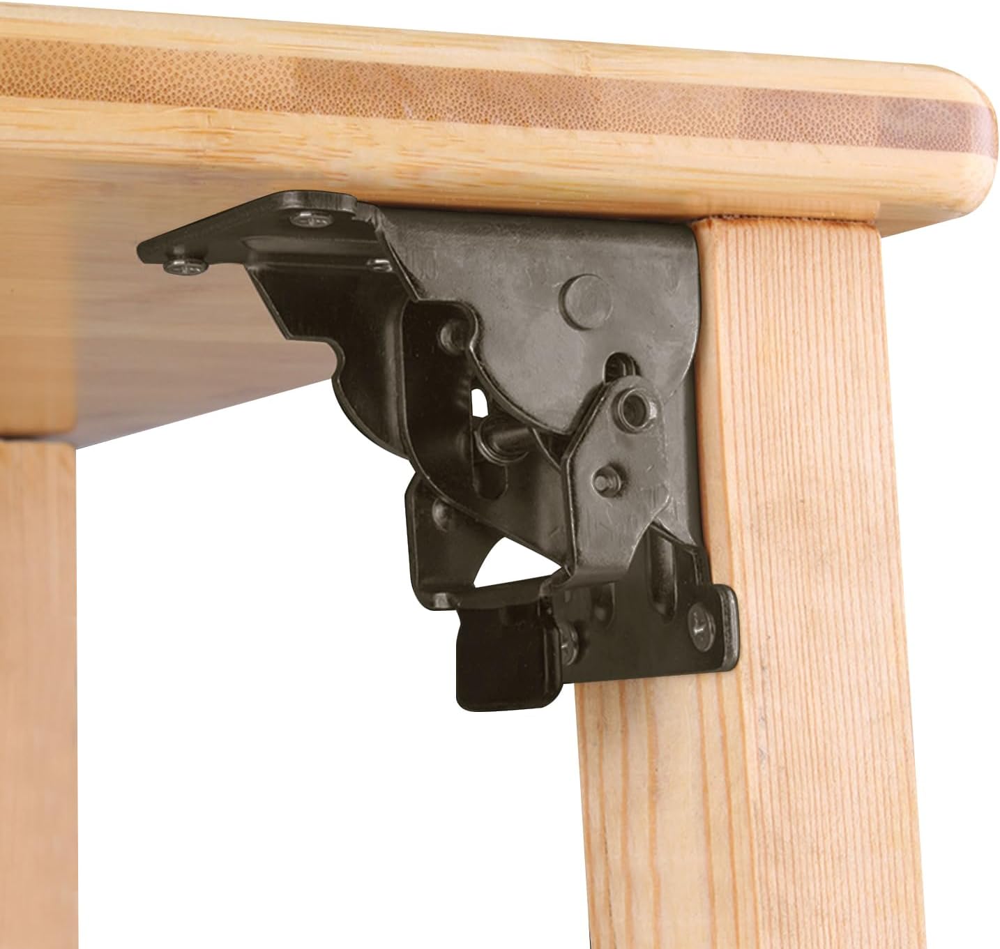 Paquete de 8 soportes plegables para patas, soporte plegable para patas de mesa, bisagra autobloqueante, soporte de soporte plegable con tornillos
