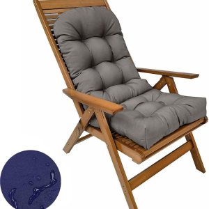 Adirondack – Cojín impermeable para silla mecedora para interiores y exteriores, cojines de respaldo alto para patio con lazos, 43.3 x 19.7 pulgadas Adirondack – Cojín impermeable para silla mecedora para interiores y exteriores, cojines de respaldo alto para patio con lazos, 43.3 x 19.7 pulgadas