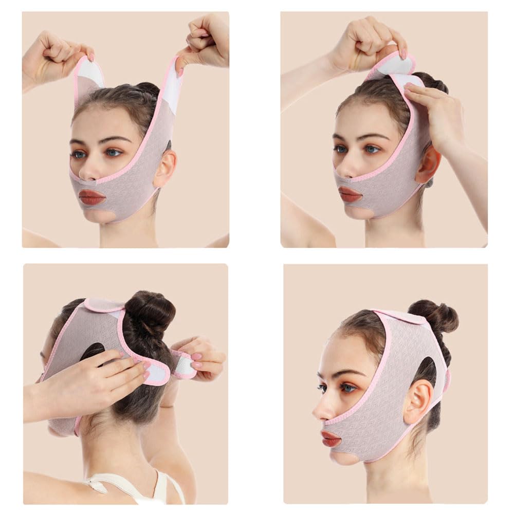 1 paquete de 2023 nuevas máscaras faciales con forma de V, máscara de sueño para esculpir la cara para mujeres, máscara de barbilla para apretar la