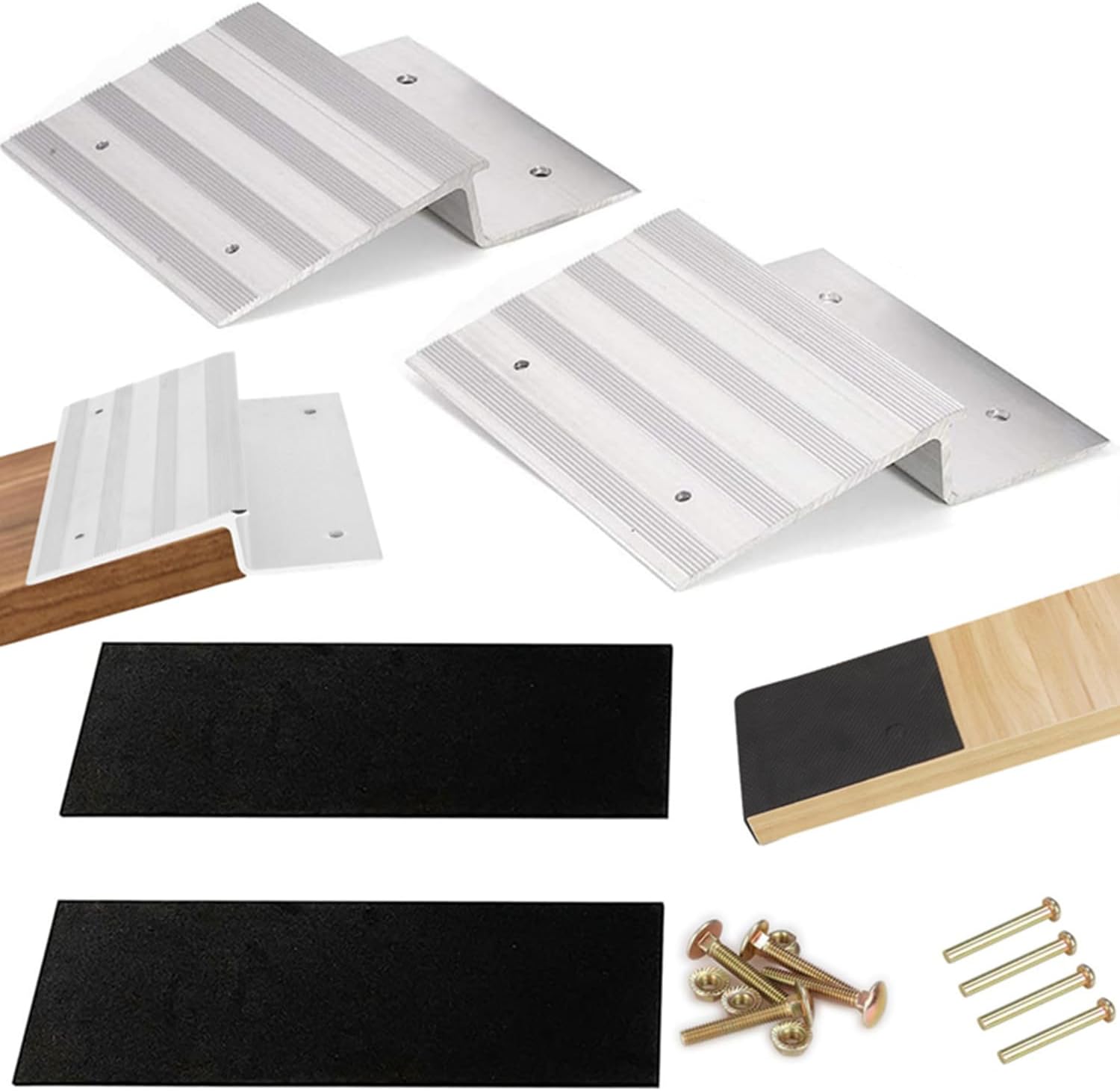 Paquete de 2 placas de rampa de aluminio, 11.25 pulgadas, crea tus propias rampas para cargar y descargar fácilmente y de forma segura tus