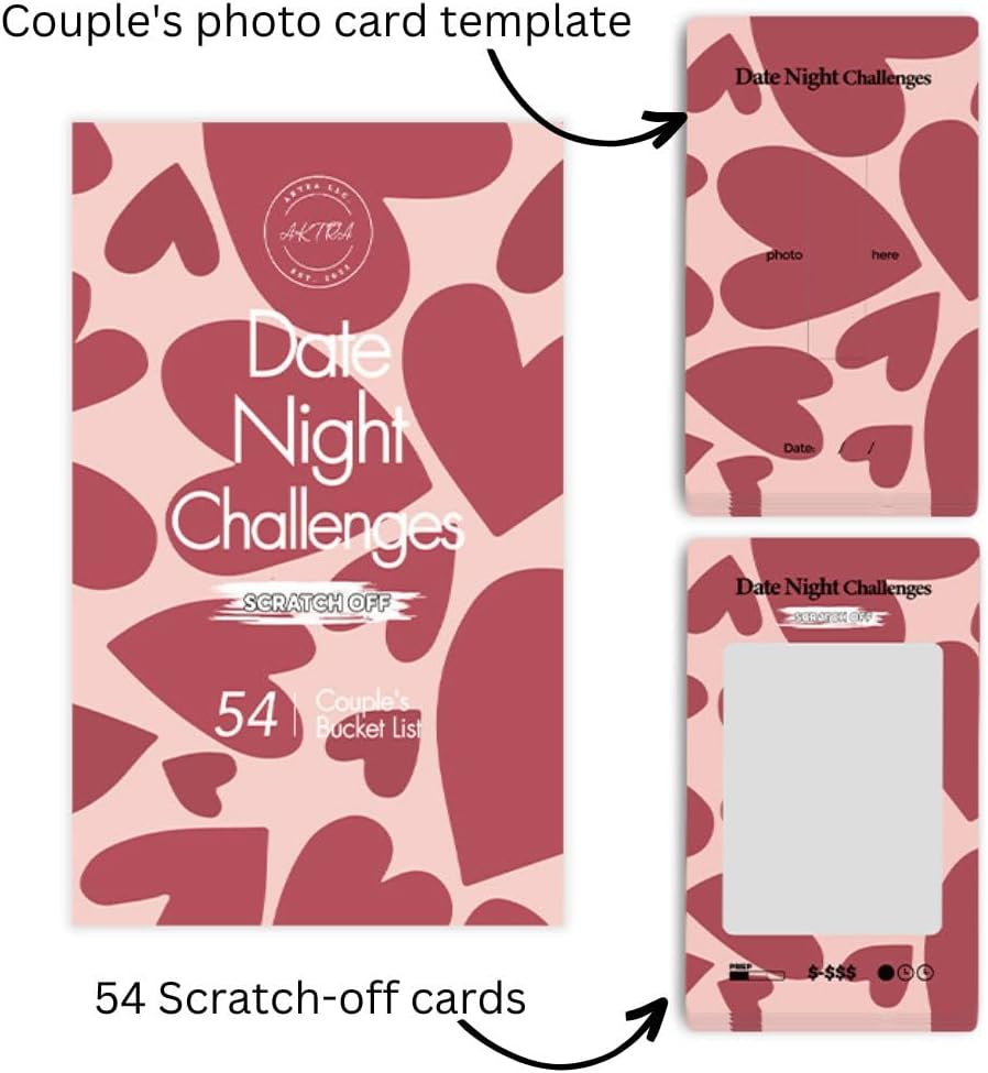 Baraja de cartas para raspar la noche de cita
