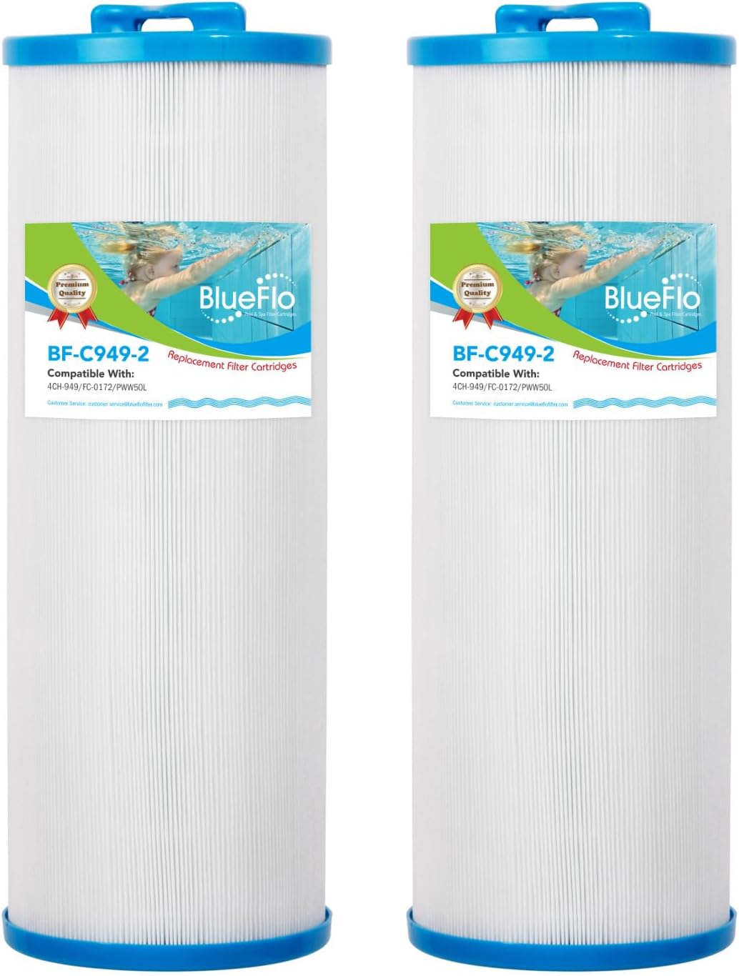 BLUEFLO Cartucho de filtro de spa que reemplaza a Unicel 4CH-949, PWW50L, Filbur FC-0172, 817-4050, Rising Dragon 50, Darlly 40508, SD-01143,