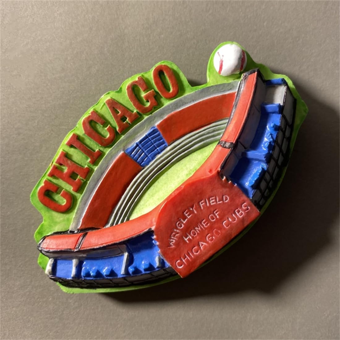 Wrigley Field Chicago United States – Imán para nevera, recuerdo de viaje, decoración de nevera, calcomanía magnética para manualidades, colección