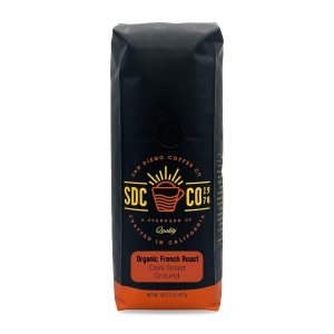 San Diego Coffee Café molido tostado orgánico, tostado oscuro, bolsa de 16 onzas San Diego Coffee Café molido tostado orgánico, tostado oscuro, bolsa de 16 onzas