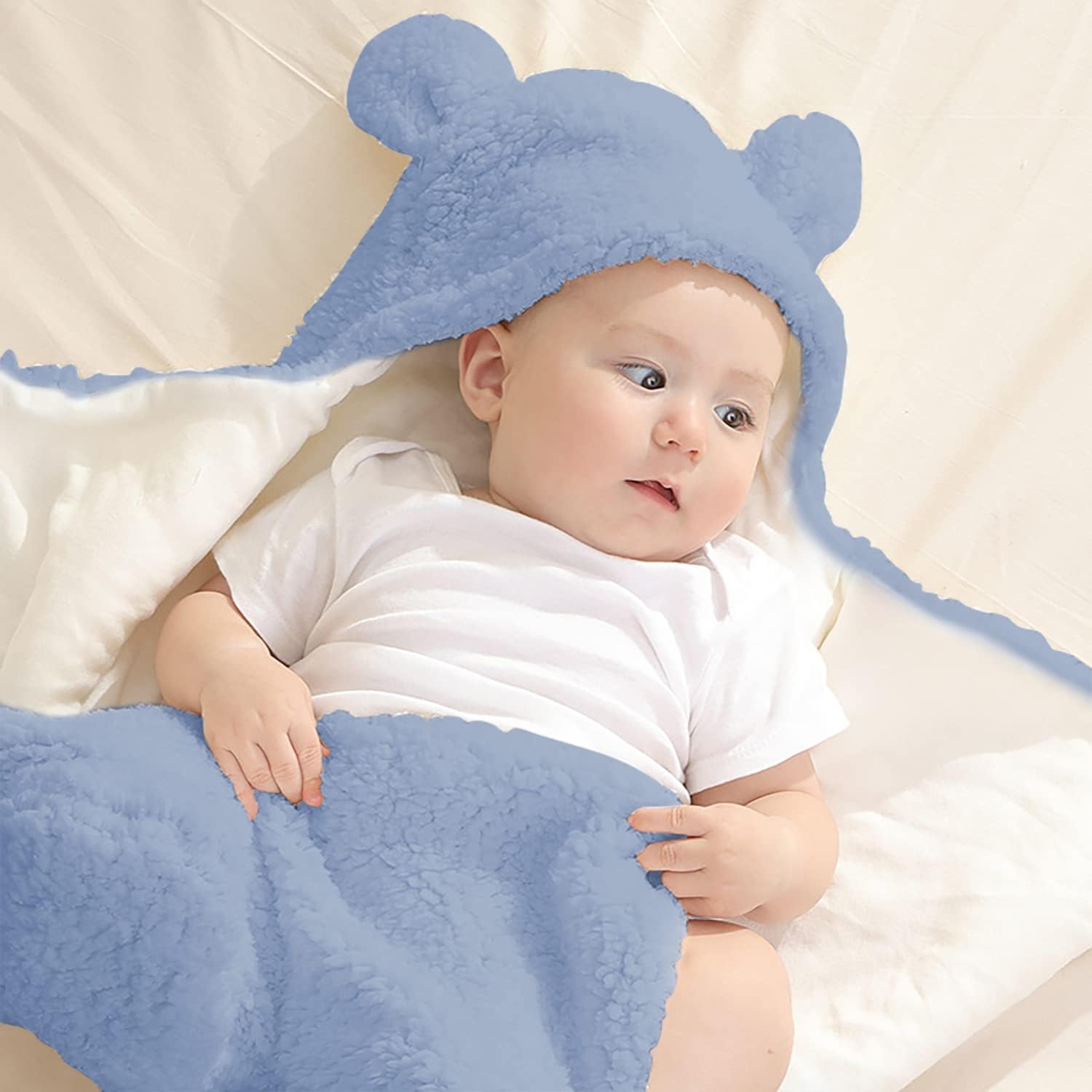 Manta de bebé para niños y niñas, bonita manta de recepción de felpa de algodón, ultra suave, para recién nacidos, para bebés de 0 a 6 meses, regalo