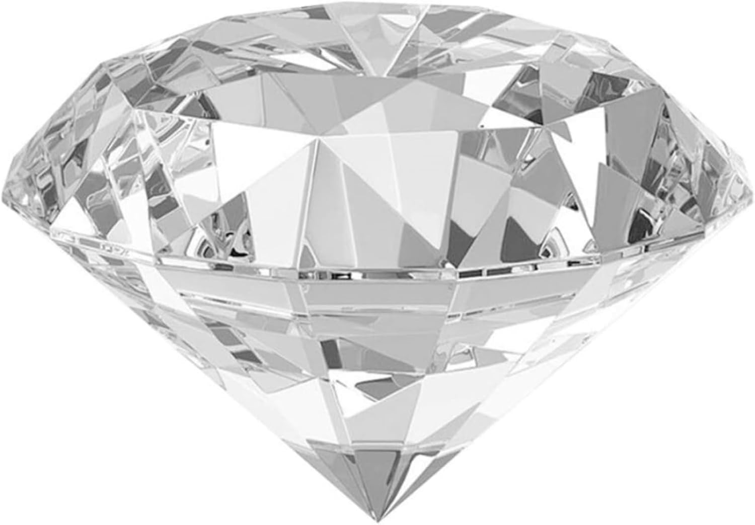Piedra de diamante sintético, pisapapeles de cristal transparente con forma de diamante, joyas de pisapapeles para decoración de boda, centros de